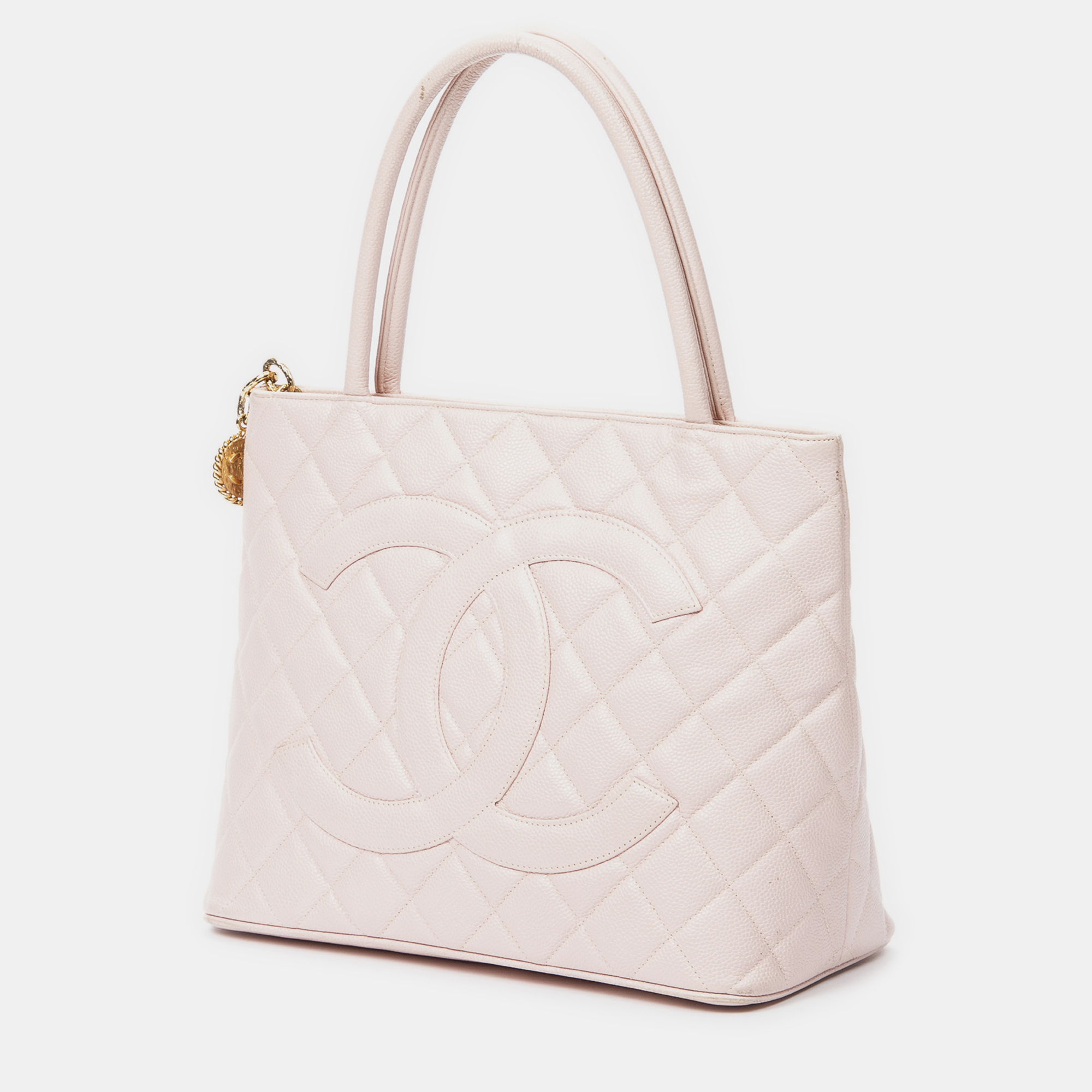 

Chanel Caviar Medallion Tote, Pink