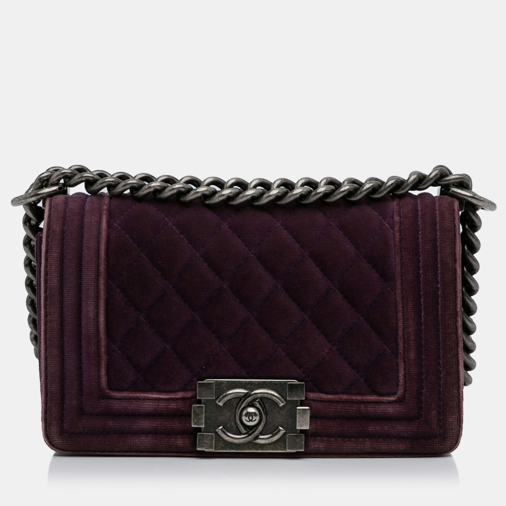 

Chanel Small Boy Velvet Flap Bag, Purple