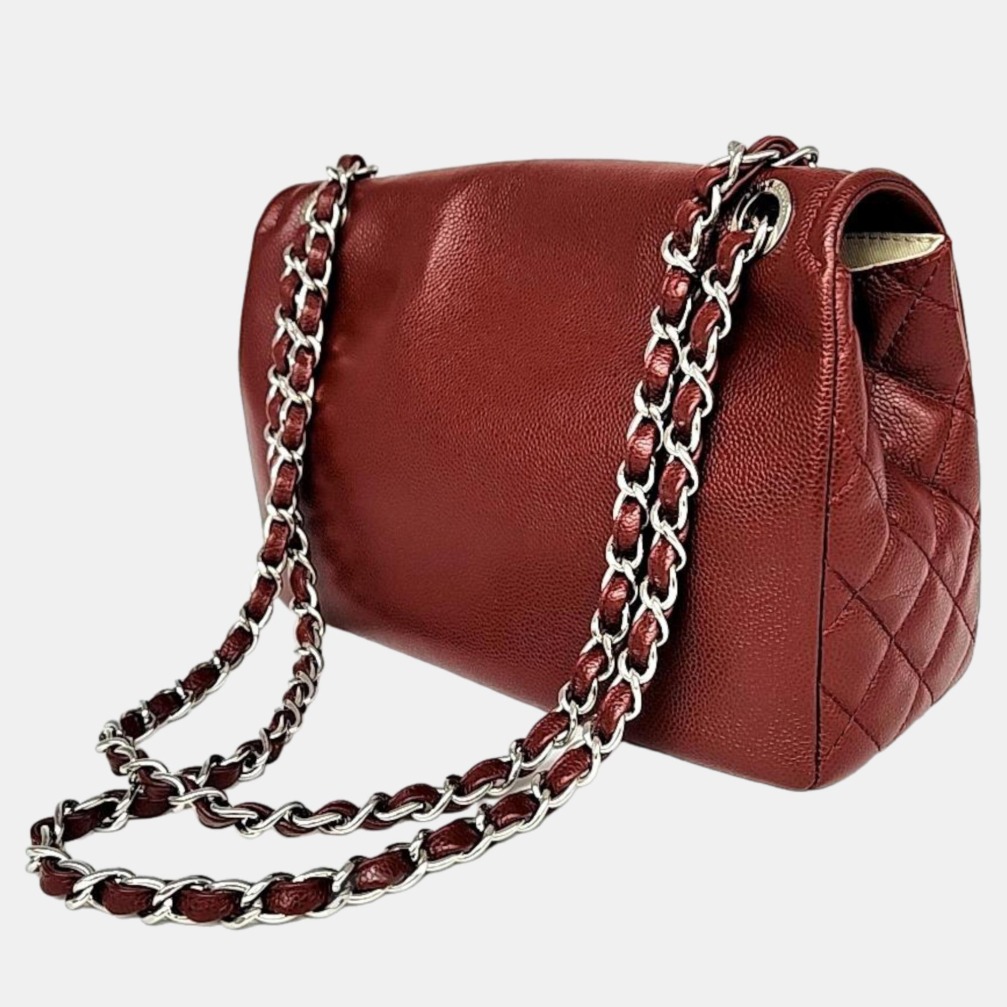 

Chanel Burgundy Leather CC Timeless Shoulder Bag