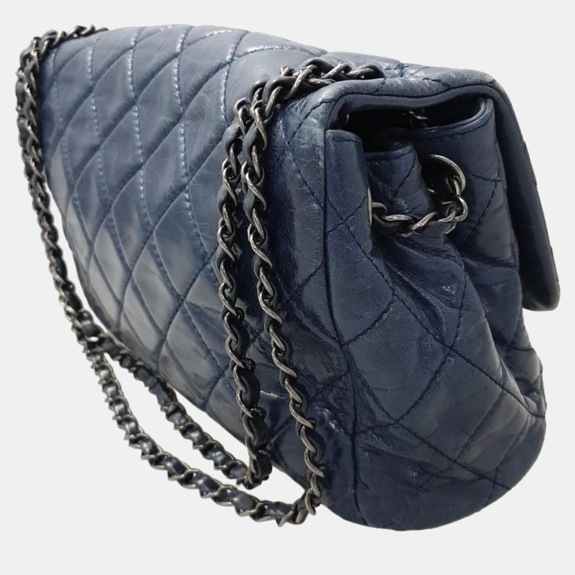 

Chanel Blue vintage chain Flap bag
