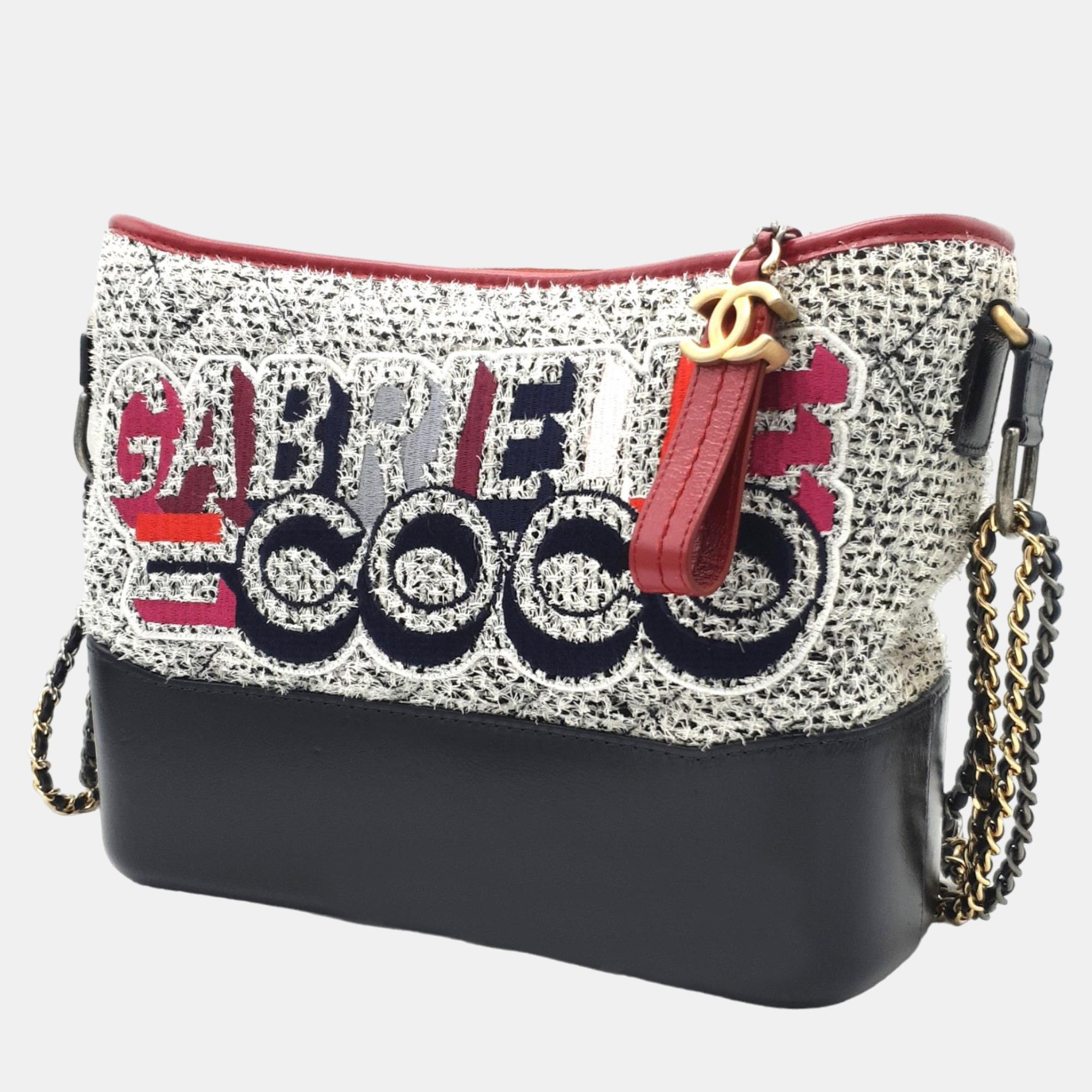 

Chanel Multi Leather Tweed  Coco Gabrielle Shoulder Bag, Multicolor