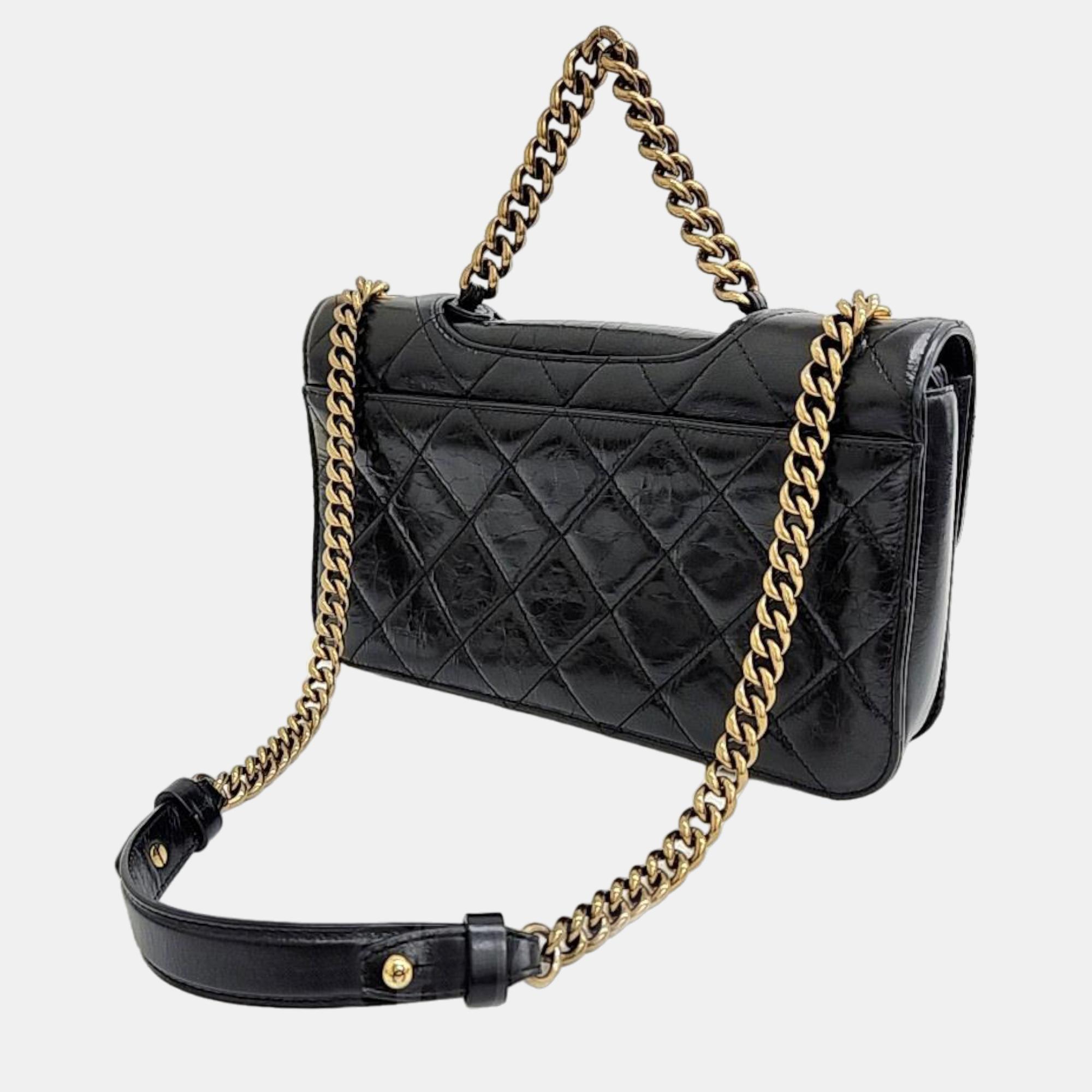 

Chanel Black Leather Medium Perfect Edge Flap Shoulder Bag