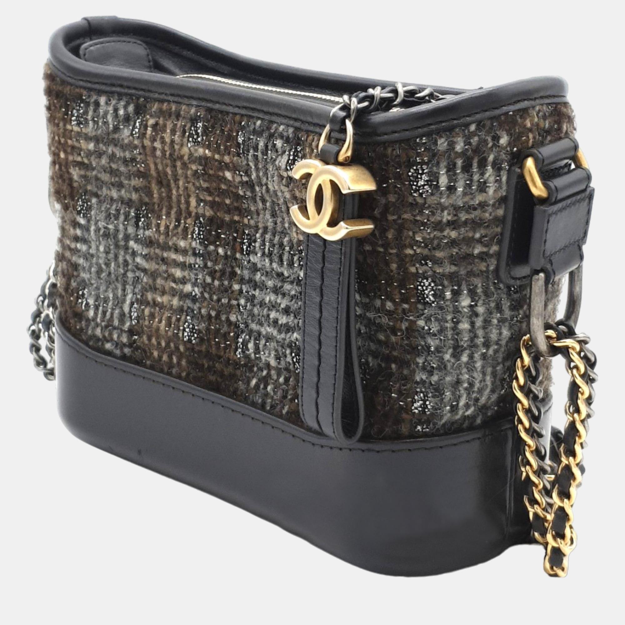 

Chanel Multi Tweed Leather  Gabrielle Shoulder Bag, Multicolor