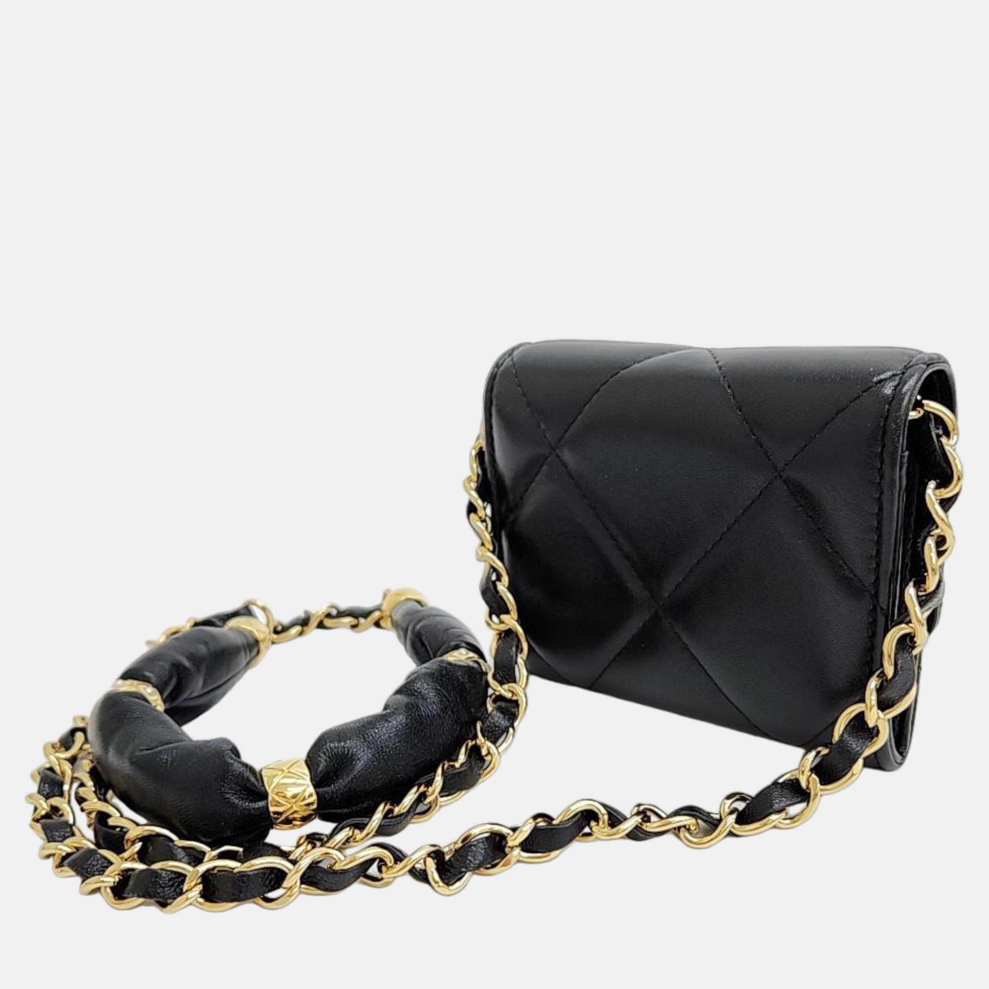 

Chanel Black Leather Mini CC Wallet on Chain