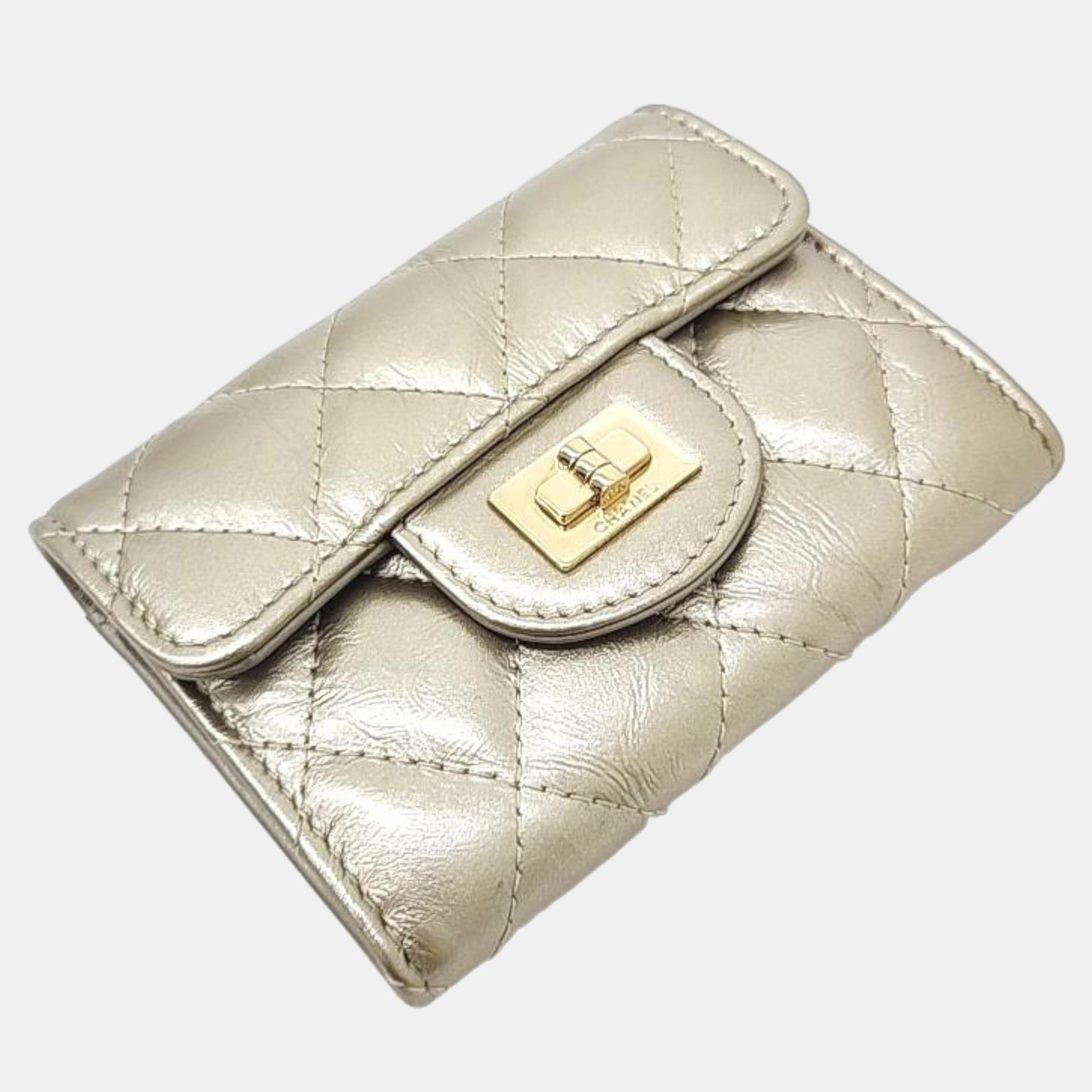 

Chanel Gold vintage card wallet