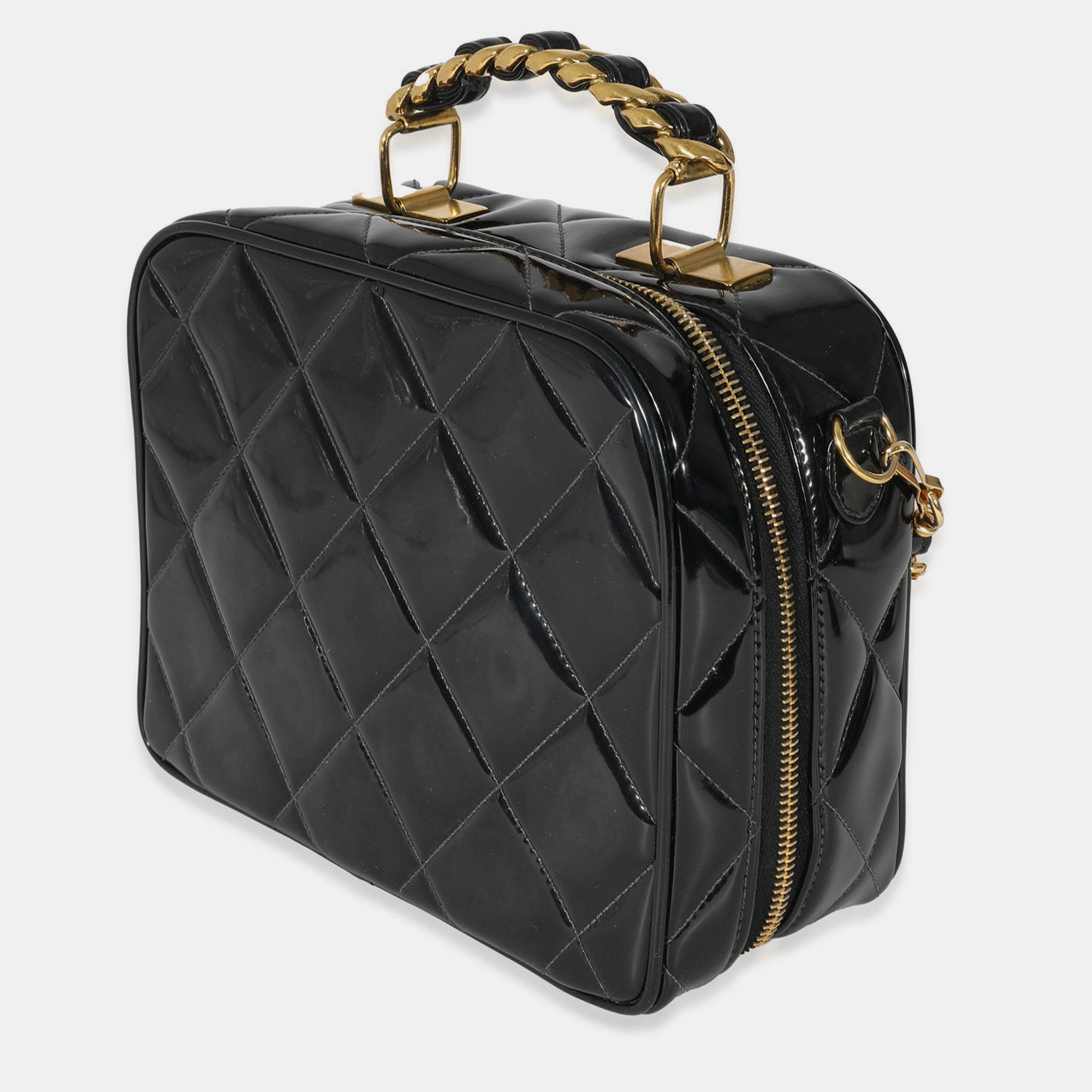 

Chanel Black Patent Leather Small Afternoon Tea Vanity Case