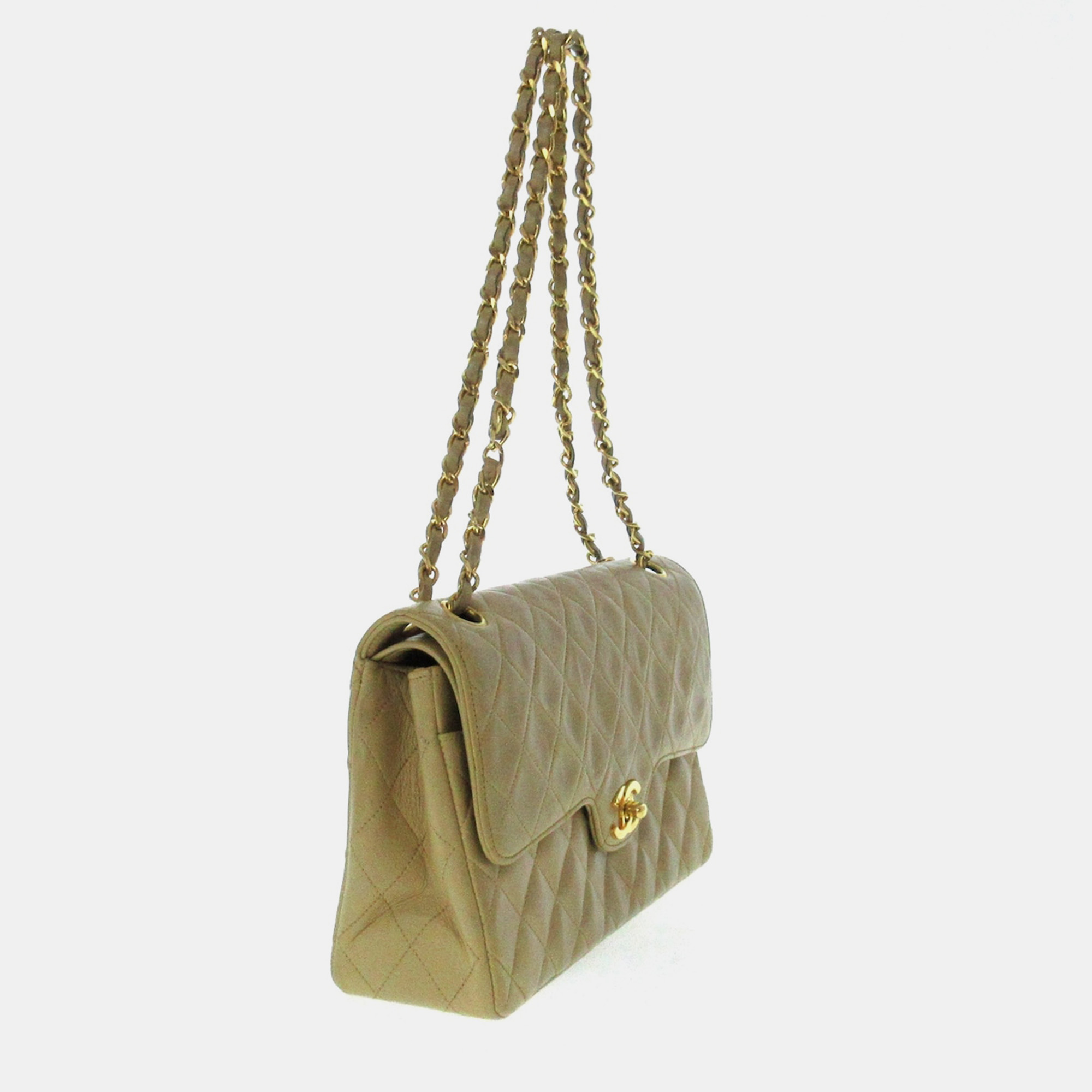 

Chanel Beige Leather CC Flap bag