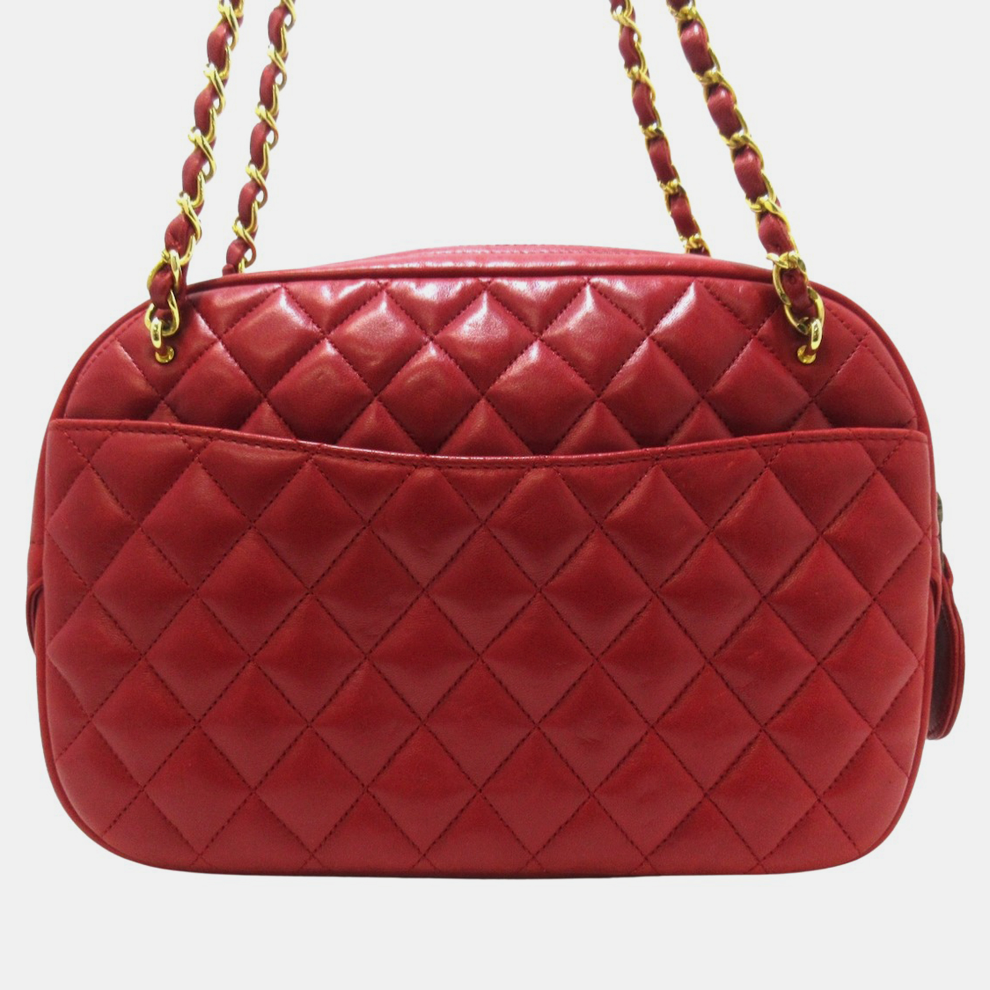 

Chanel Red Leather shoulder bag