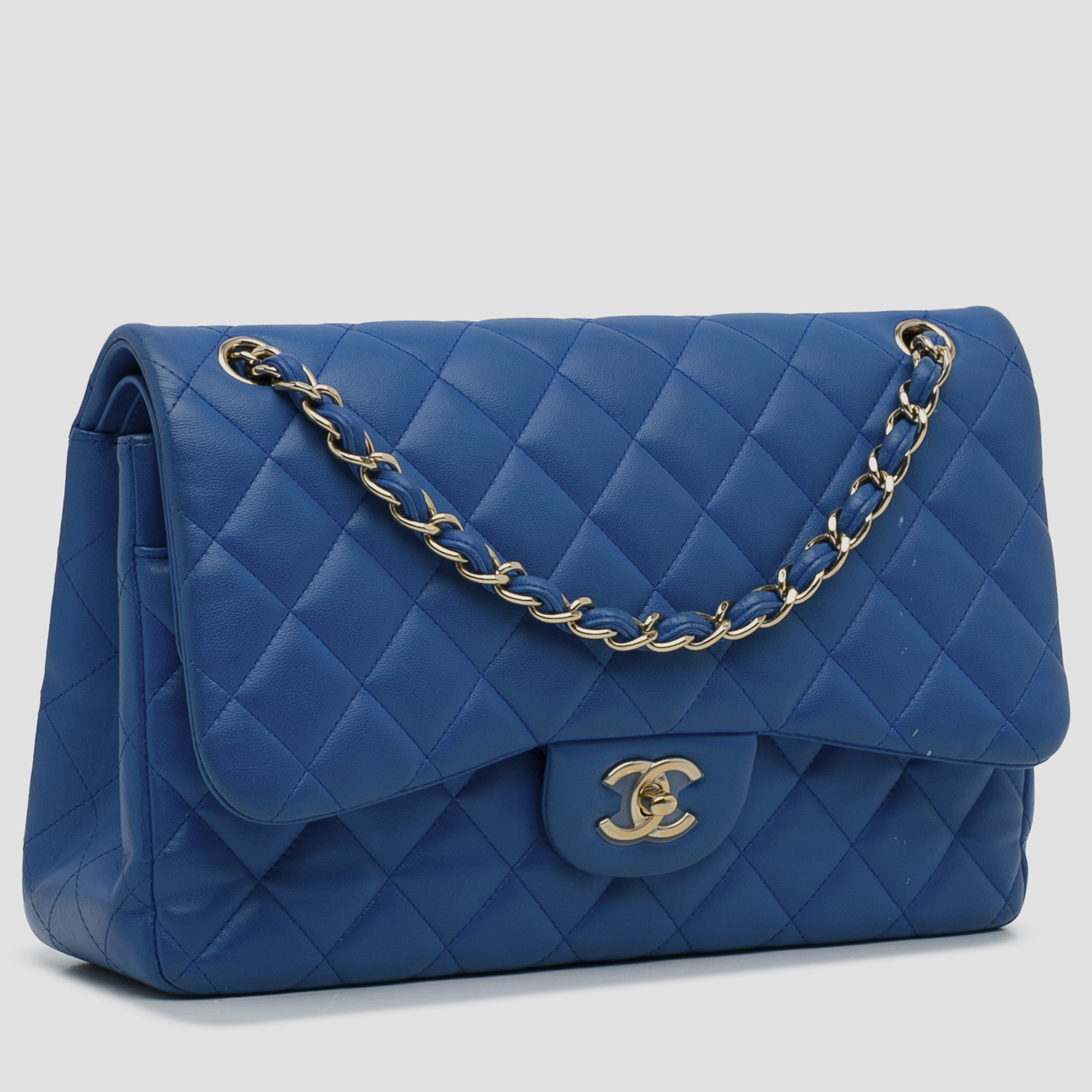 

Chanel Jumbo Classic Lambskin Double Flap, Blue