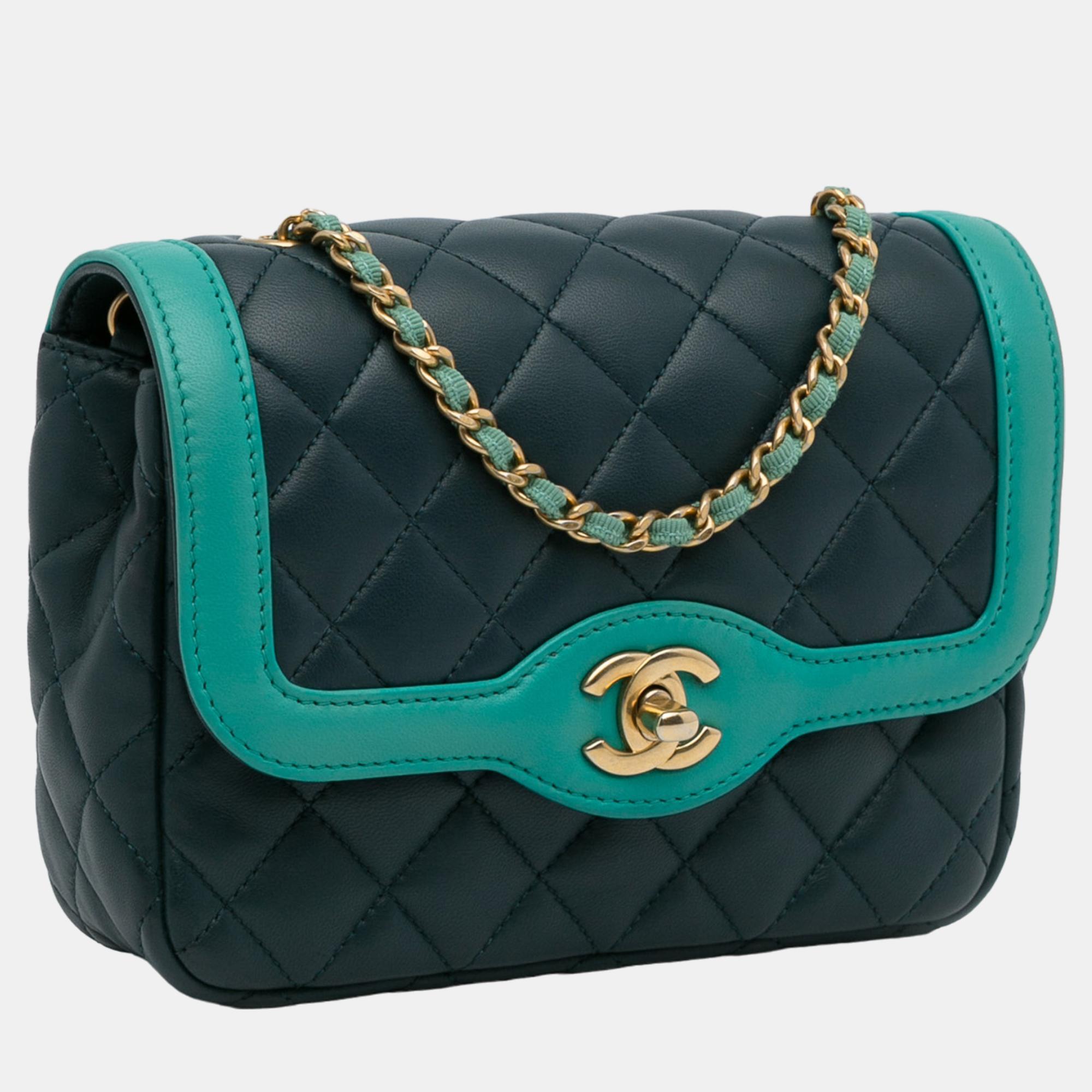 

Chanel Blue Two-Tone Day Flap Bag