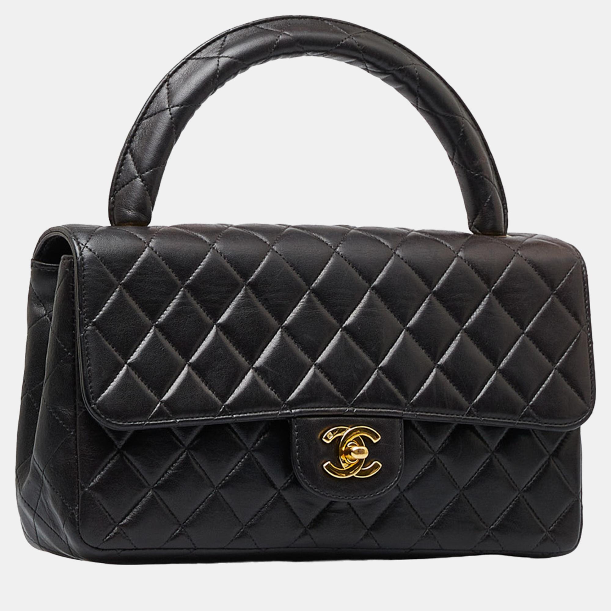 

Chanel Black Medium Kelly Parent Top Handle Bag