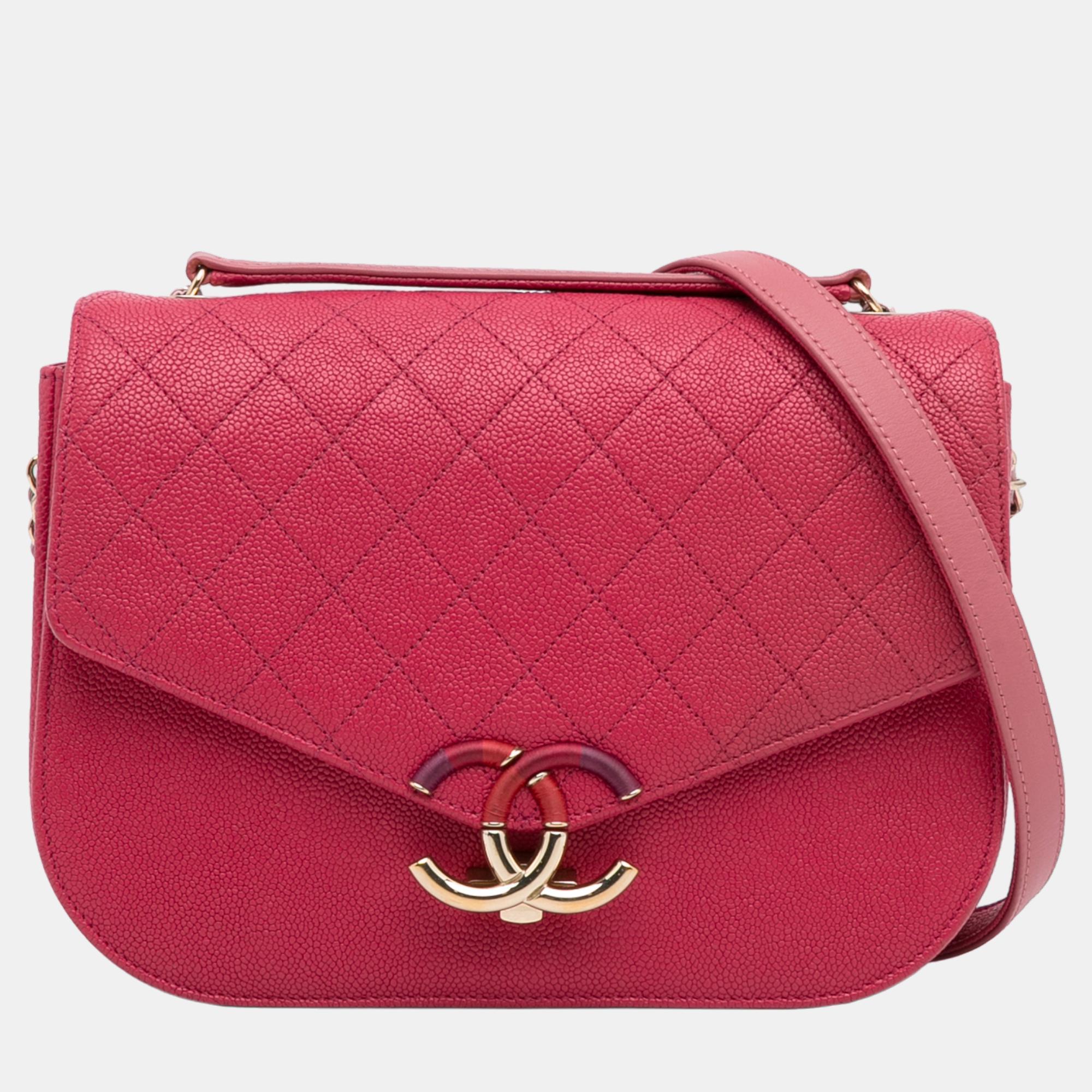 

Chanel Pink Medium Calfskin Cuba Flap