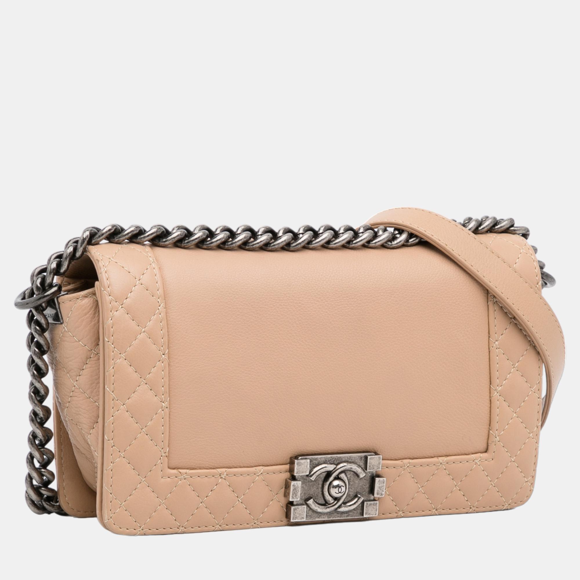 

Chanel Brown Medium Lambskin Boy Reverso