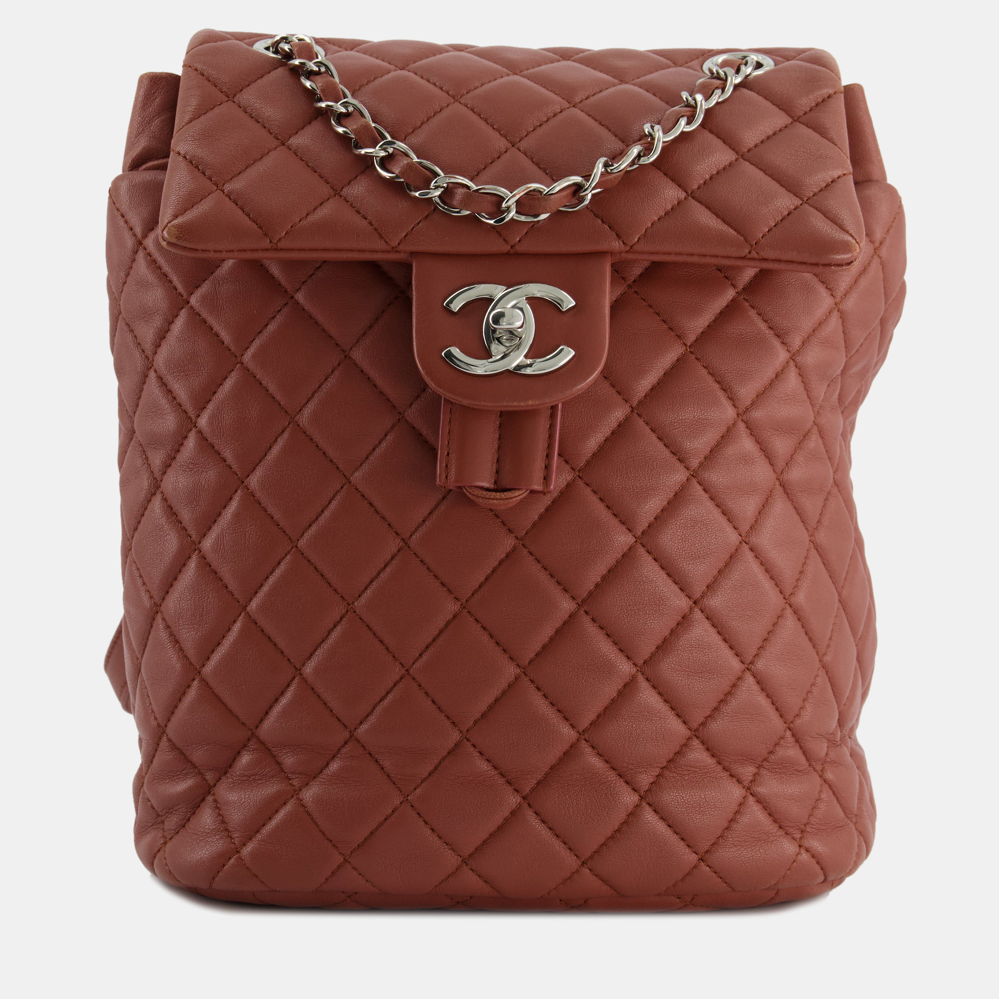 Chanel backpack in caramel brown lambskin