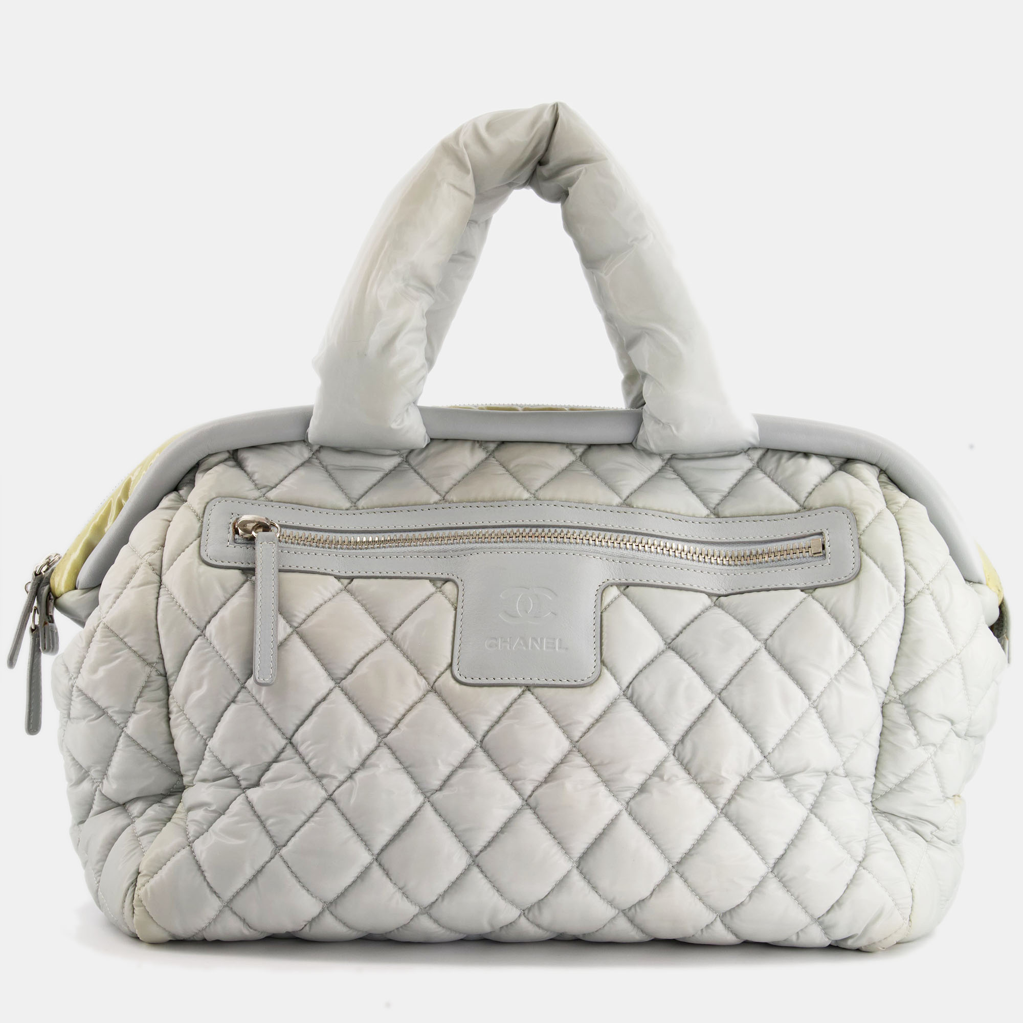 

Chanel Cloud Grey Coco Cocoon Tote Bag In Nylon and CC Detail