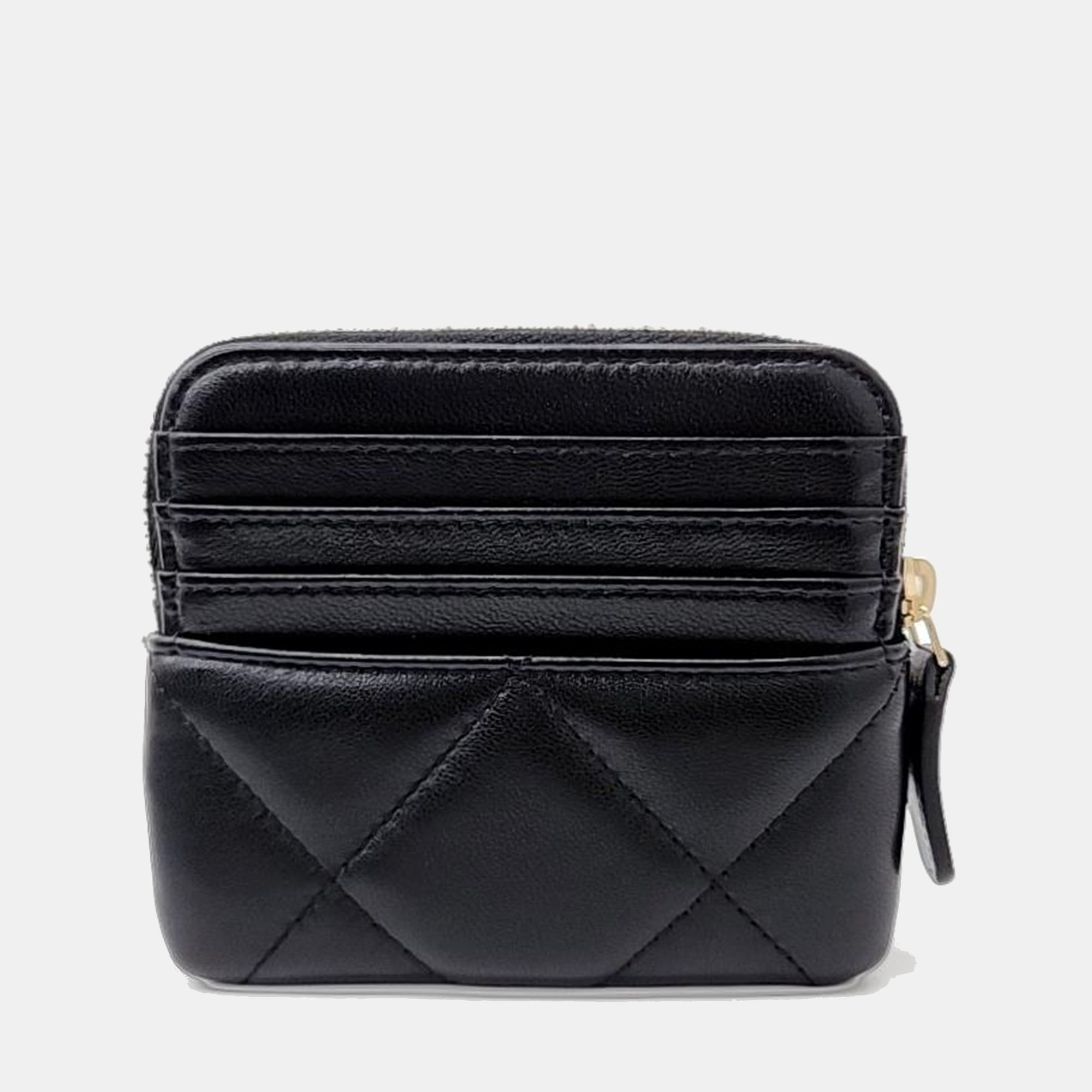 

Chanel 19 zip card wallet, Black