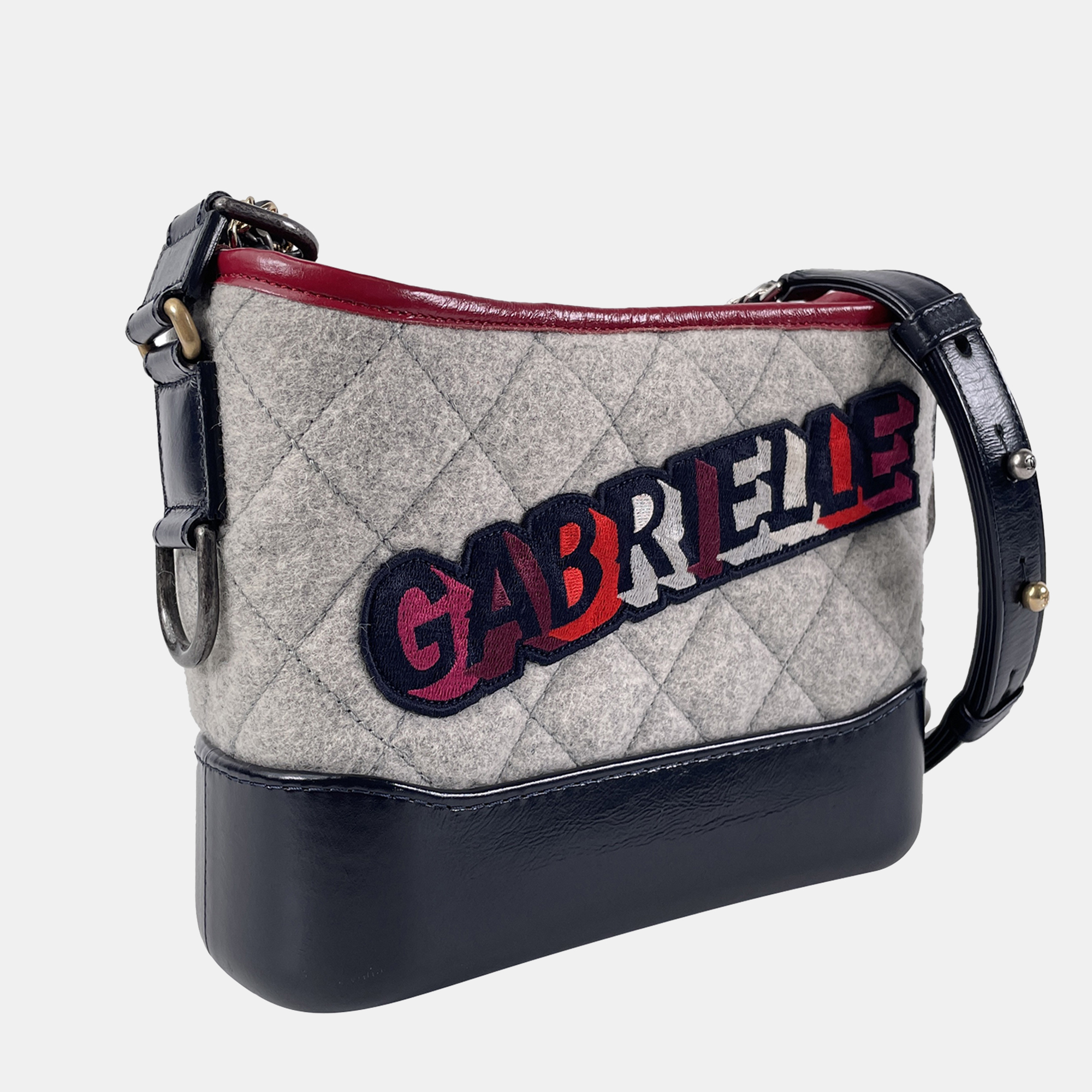 

Chanel Small Wool Gabrielle Crossbody, Grey
