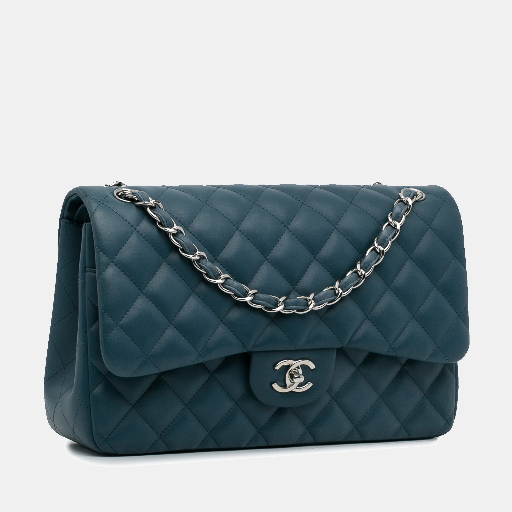 

Chanel Jumbo Classic Lambskin Double Flap, Blue