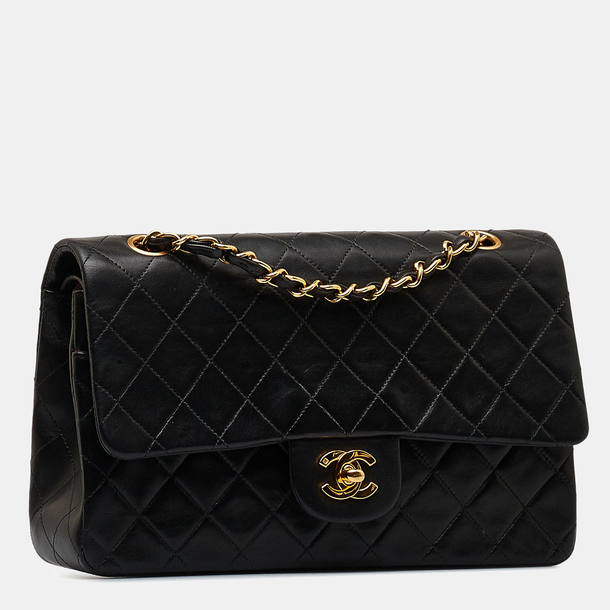 

Chanel Medium Classic Lambskin Double Flap, Black