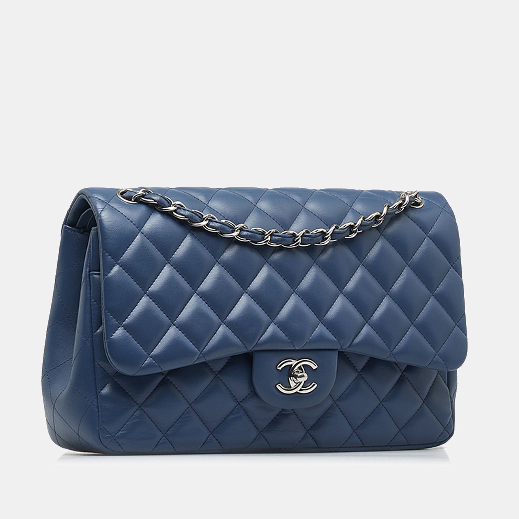 

Chanel Jumbo Classic Lambskin Double Flap, Blue