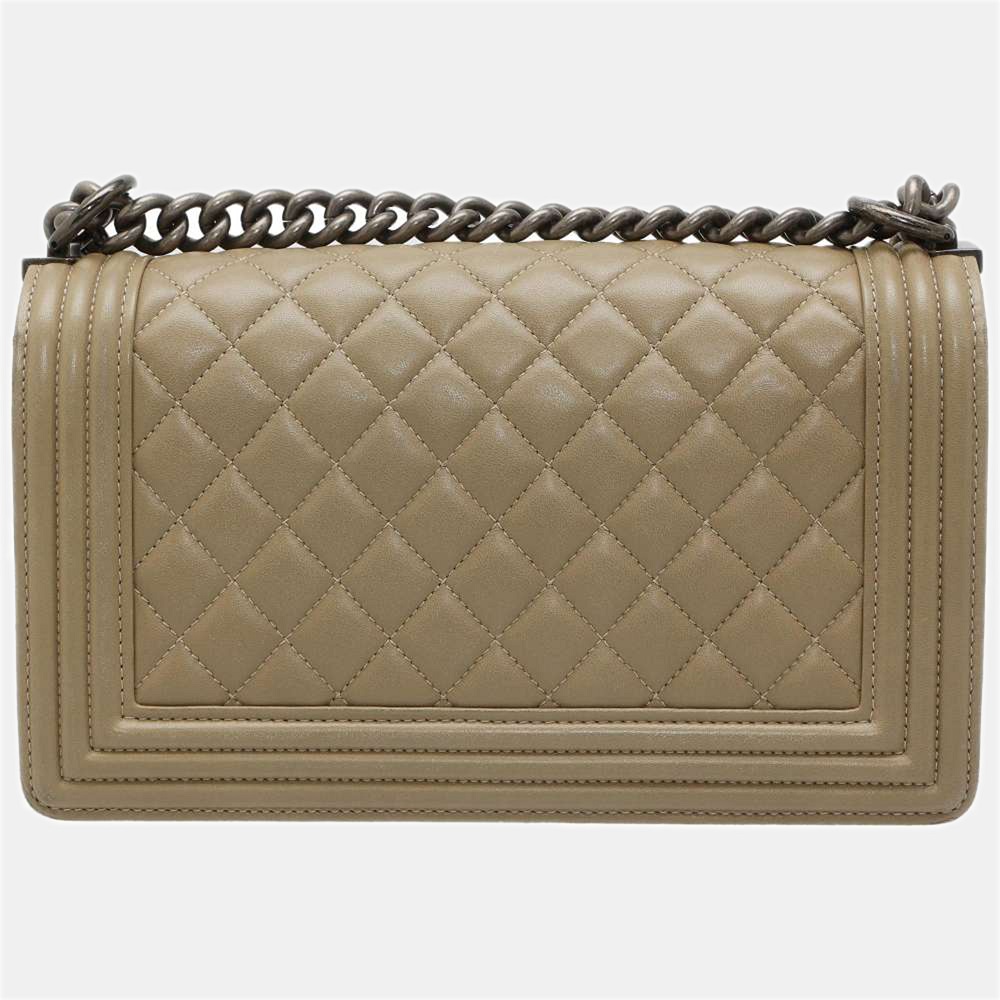 

Chanel Brown Leather Boy Shoulder Bag
