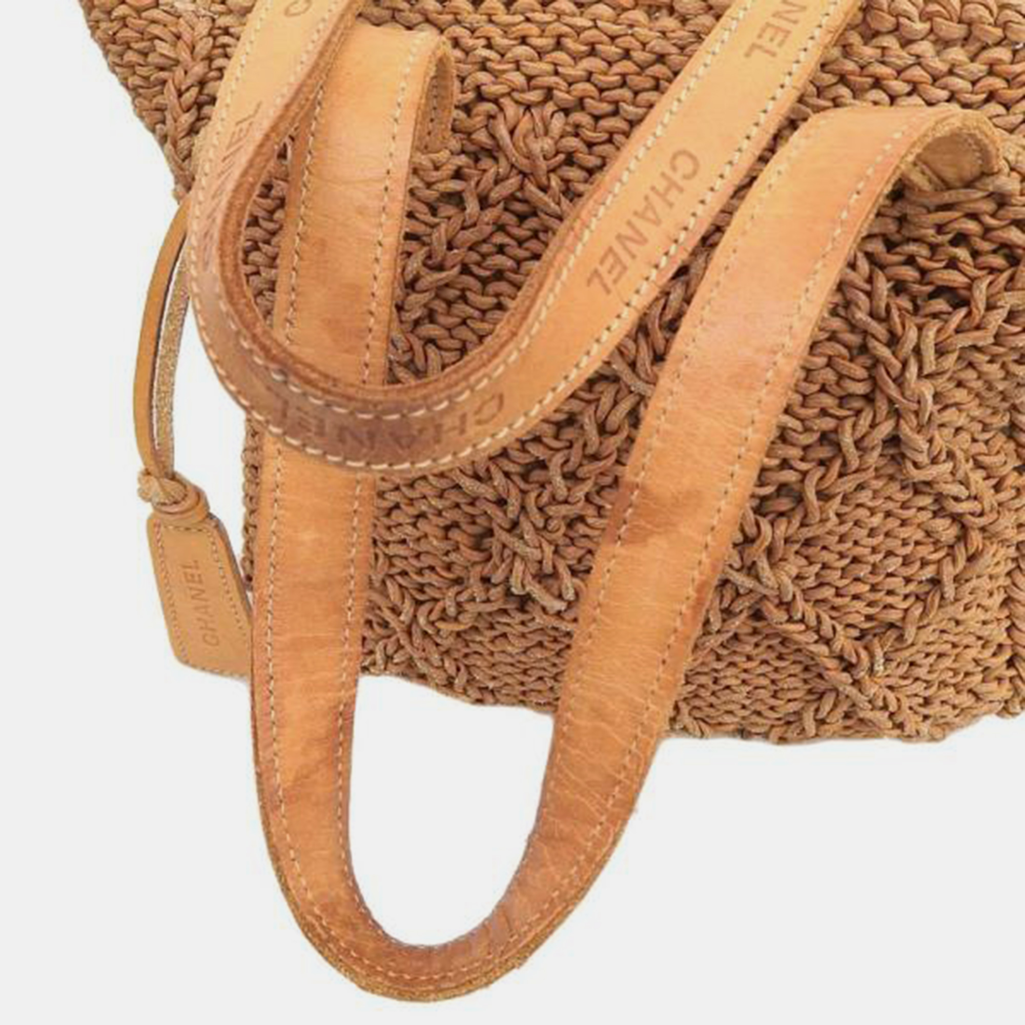

Chanel Brown Woven Leather Tote Bag