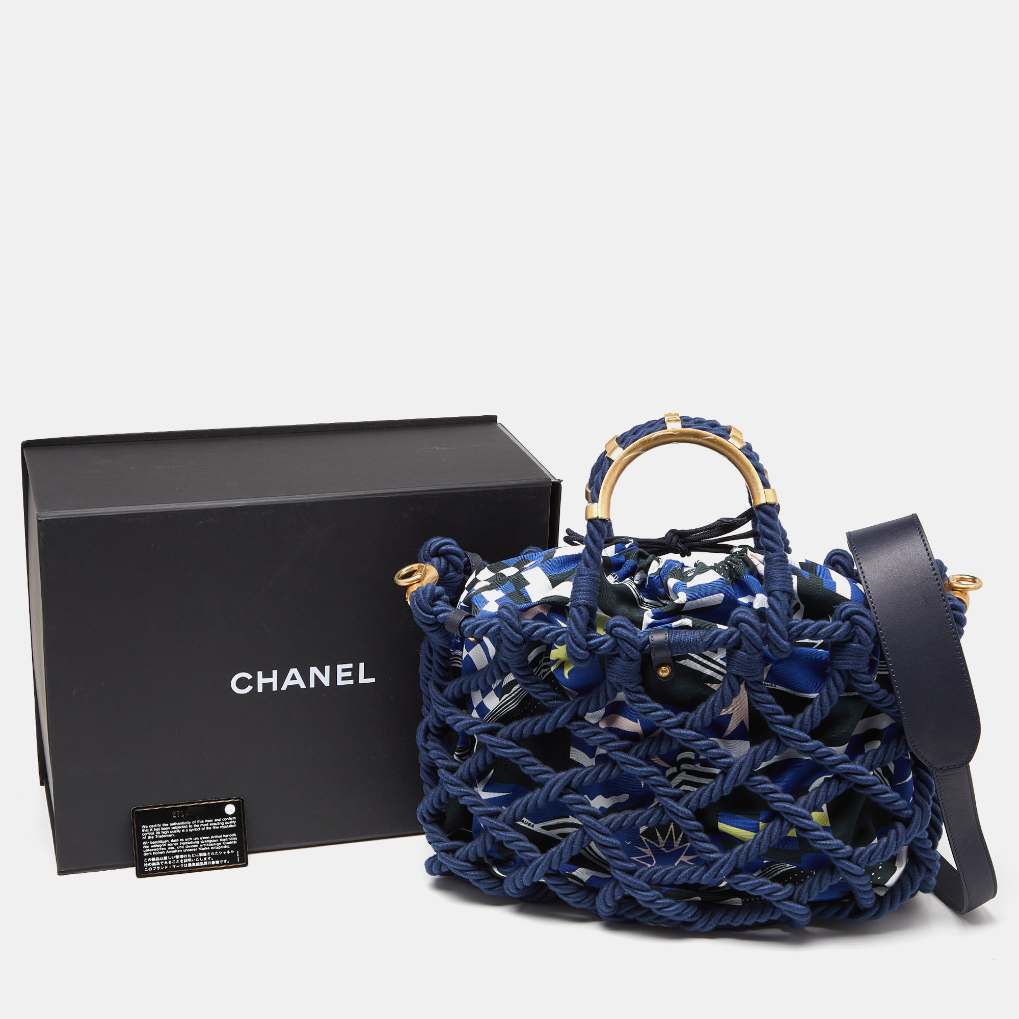 Chanel Multicolor Cotton Rope Large Shopper Tote 