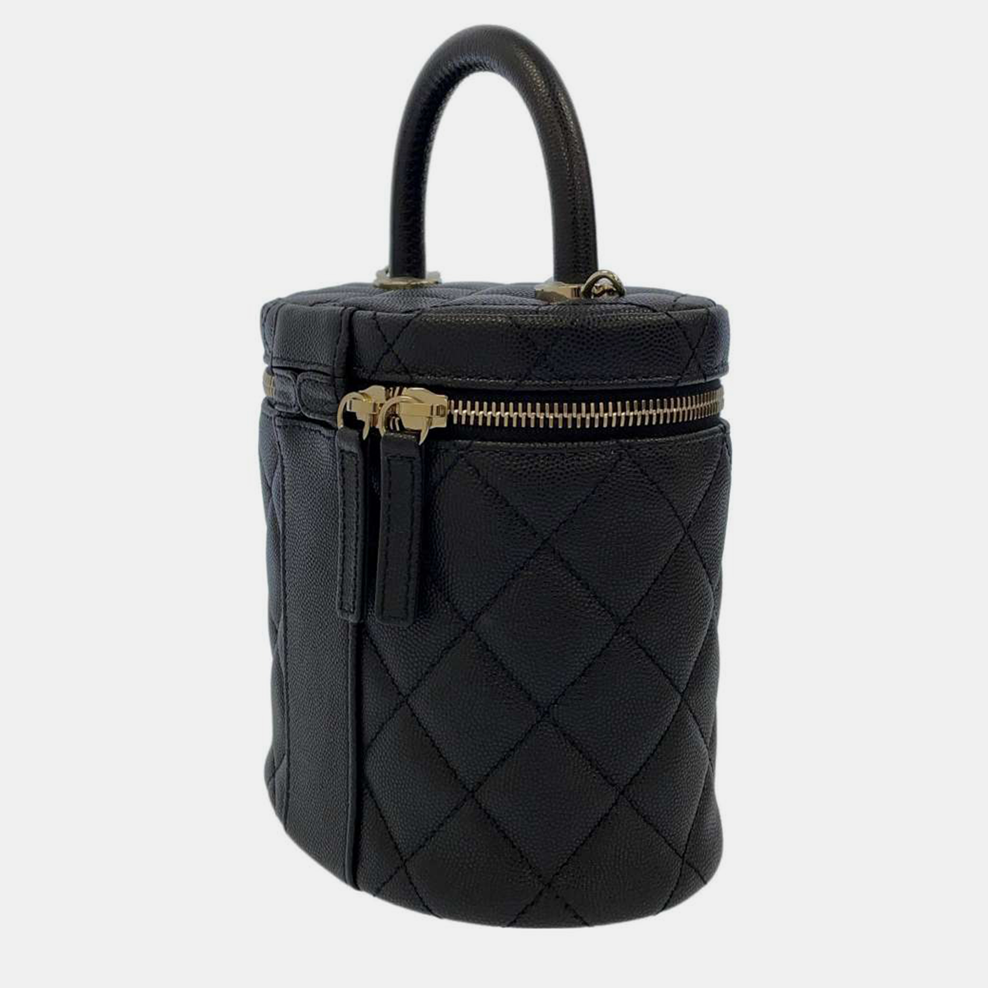 

Chanel Black Leather Vanity Case