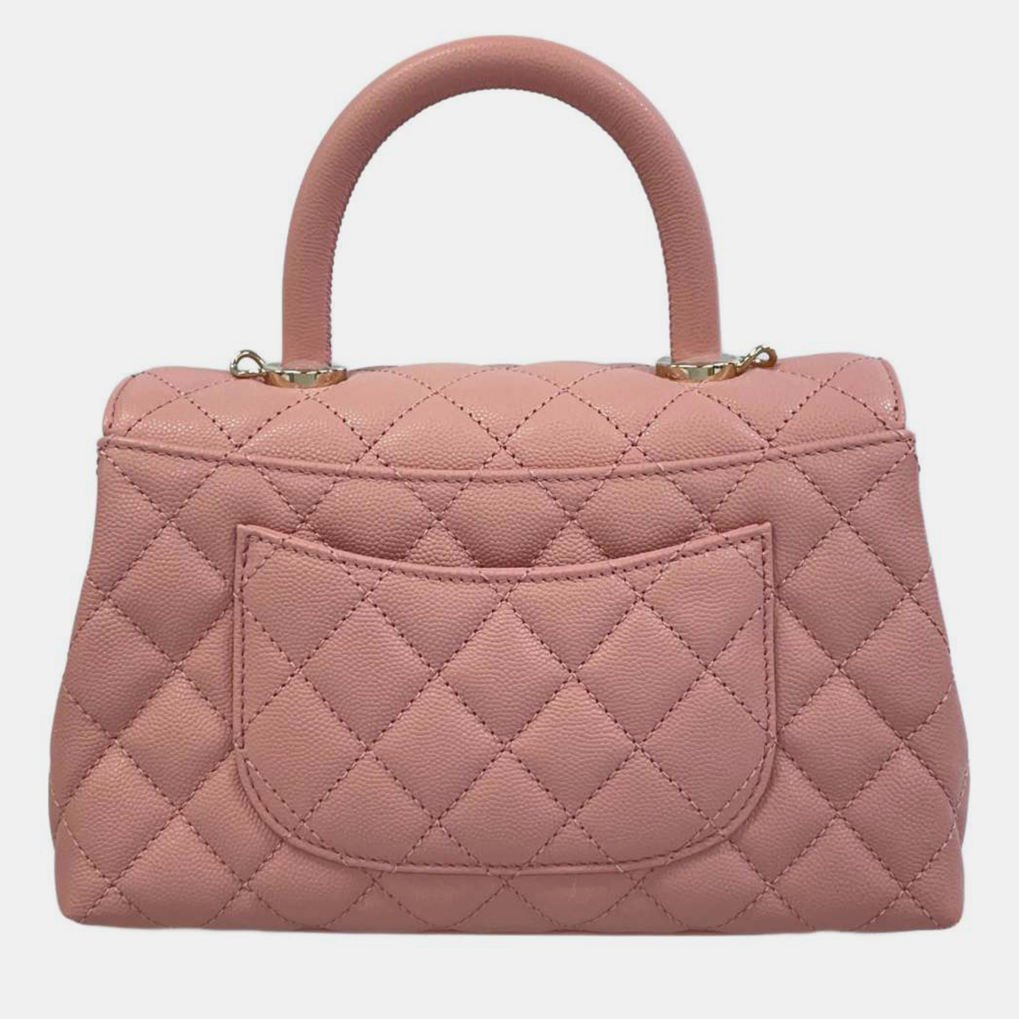 

Chanel Pink Caviar Leather Coco Top Handle Bag