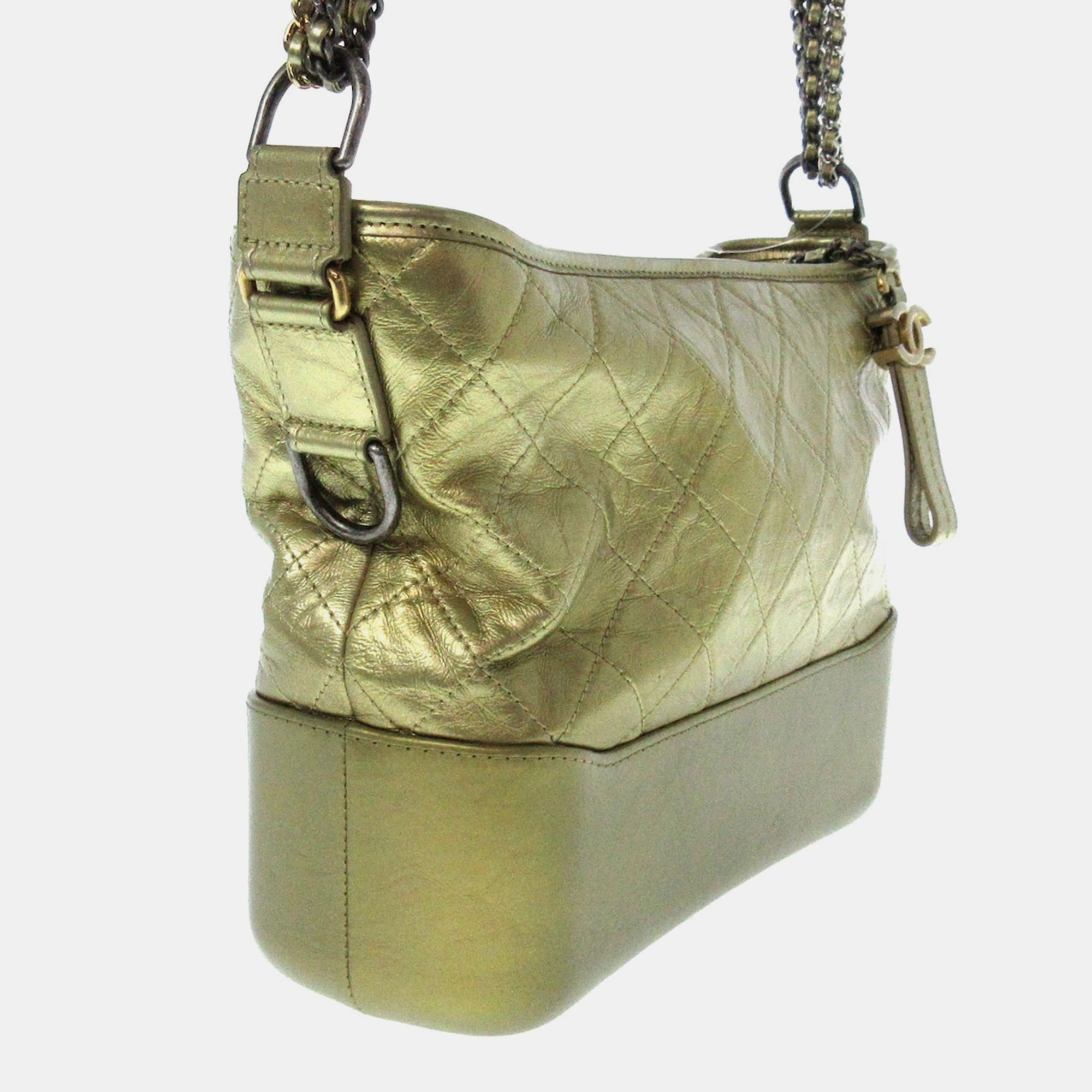 

Chanel Gold Leather Gabrielle Shoulder Bag