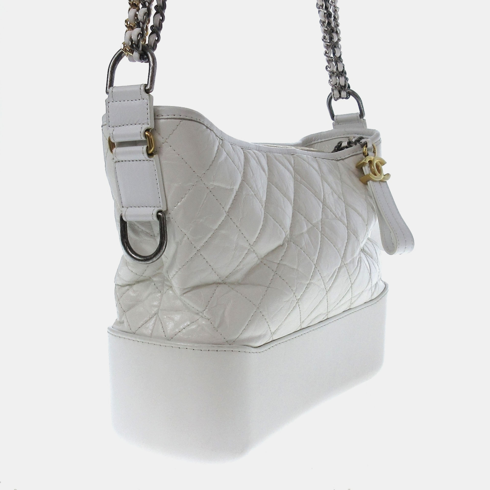 

Chanel White Leather Gabrielle Shoulder Bag