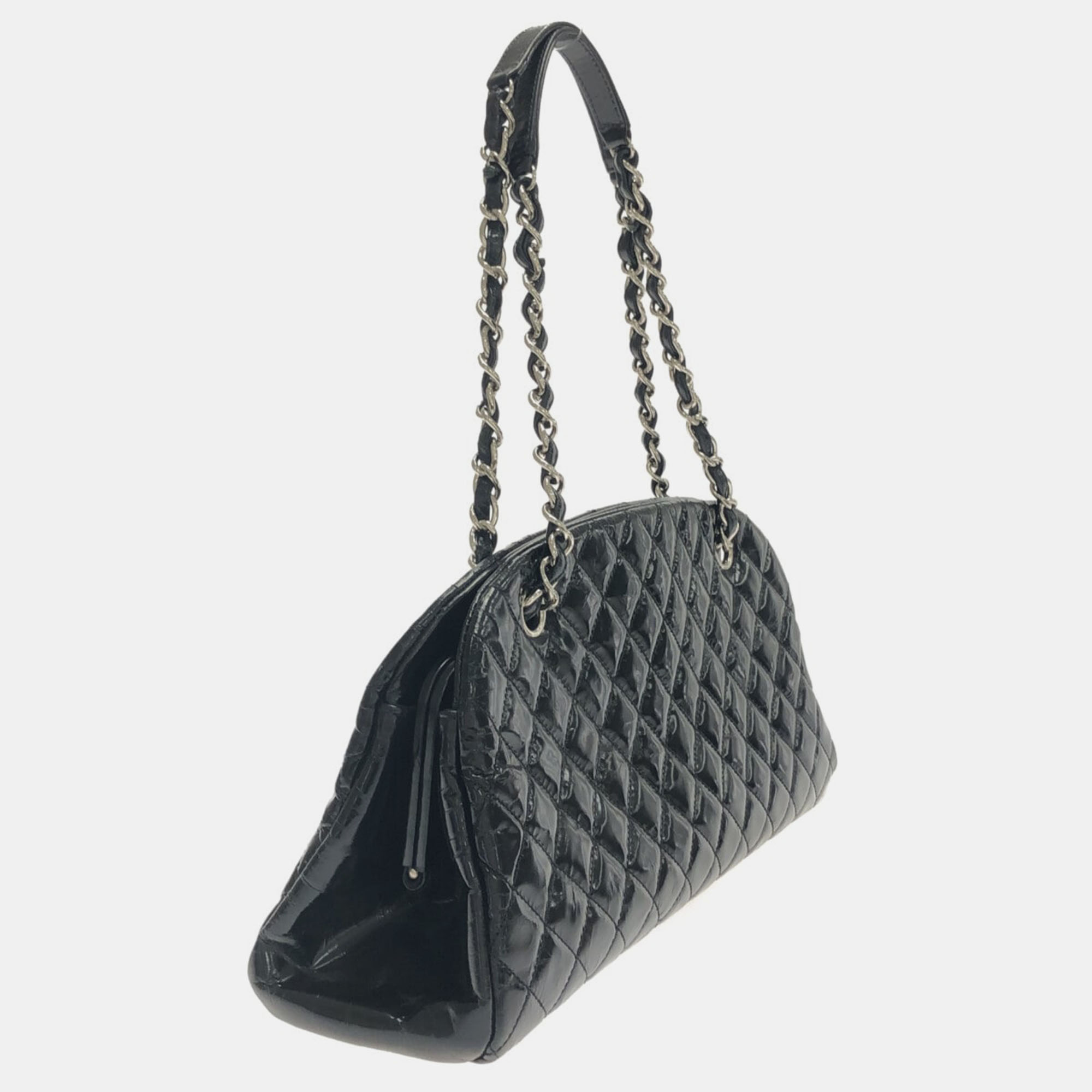 

Chanel Black Patent Leather Mademoiselle shoulder Bag
