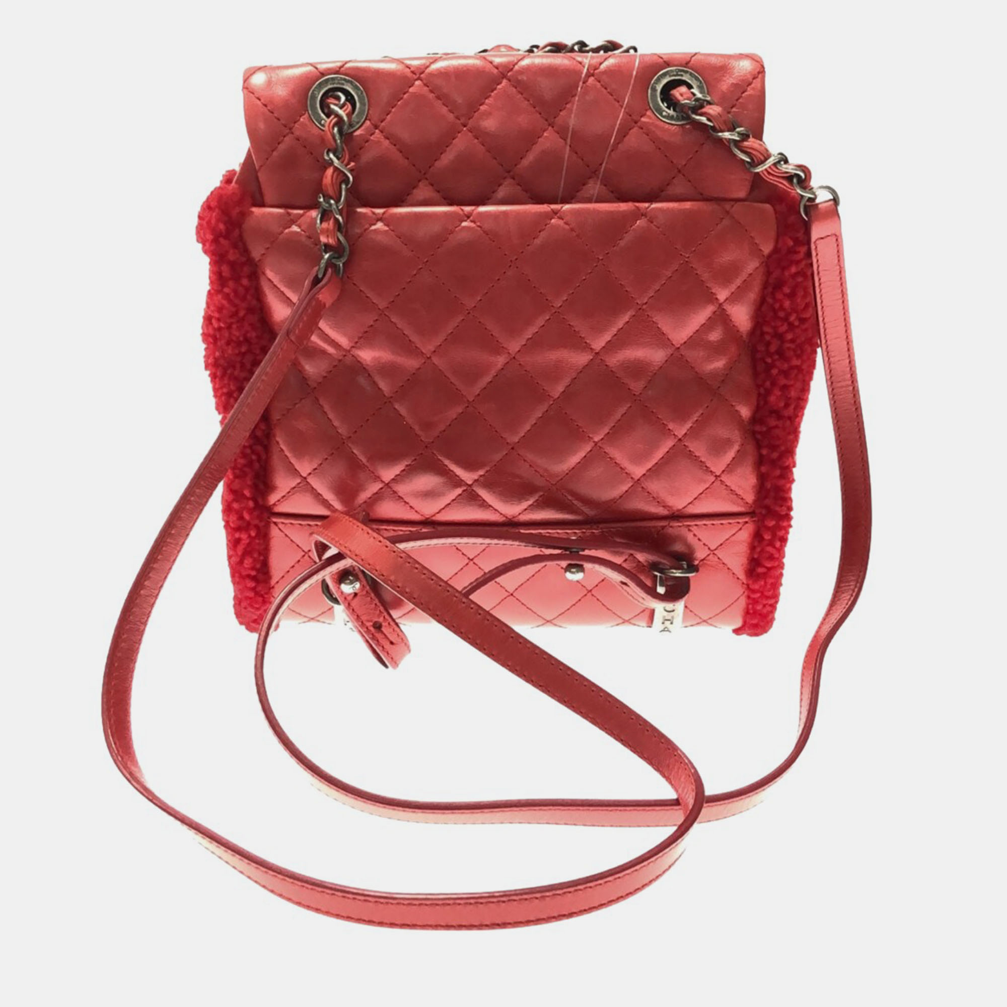 

Chanel Red Shearling and Leather Paris-Hamburg Backpack