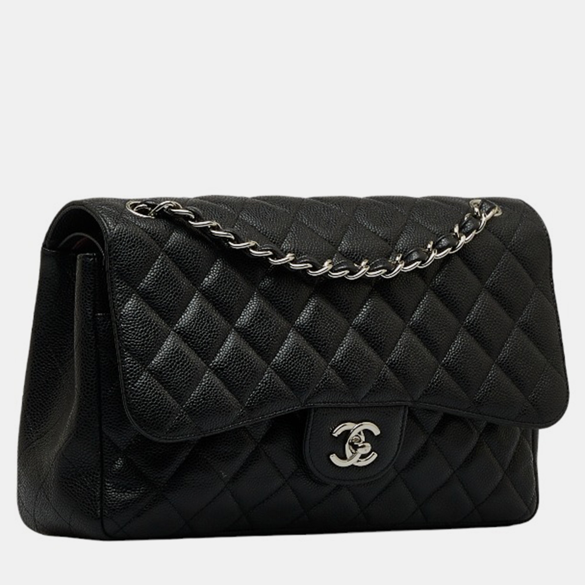 

Chanel Black Leather Jumbo Classic Double Flap Bag