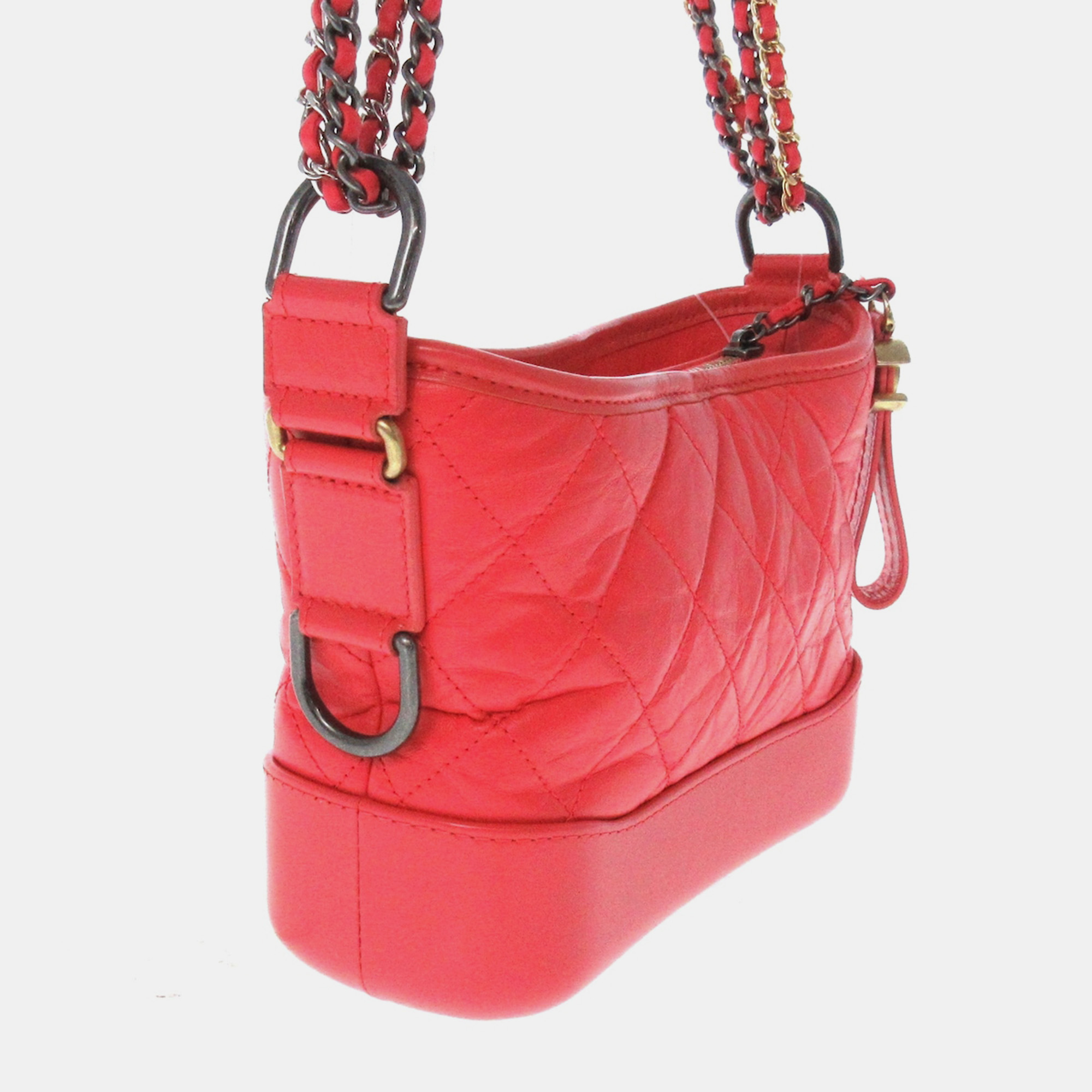 

Chanel Red Leather Gabrielle Shoulder Bag