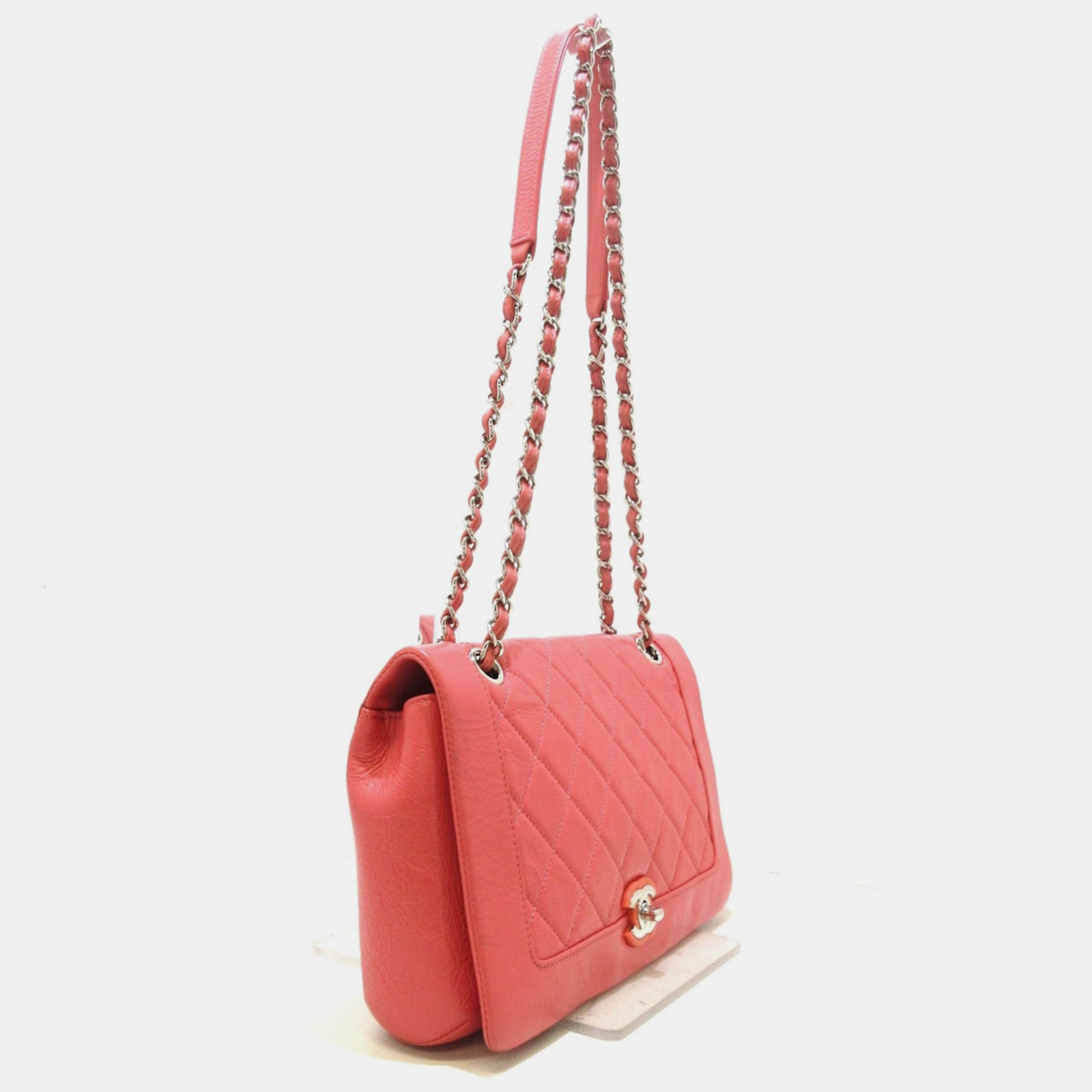 

Chanel Pink Leather CC Flap Bag