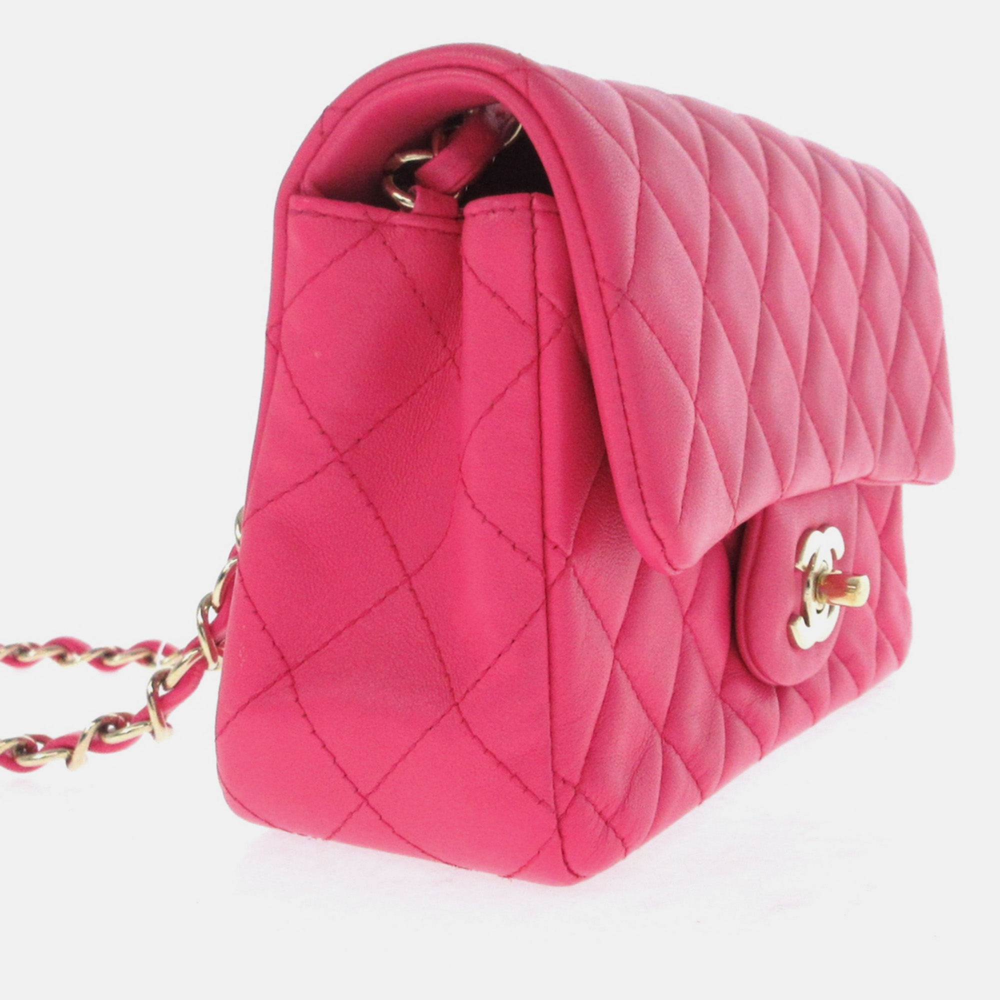 

Chanel Pink Leather CC Flap Bag