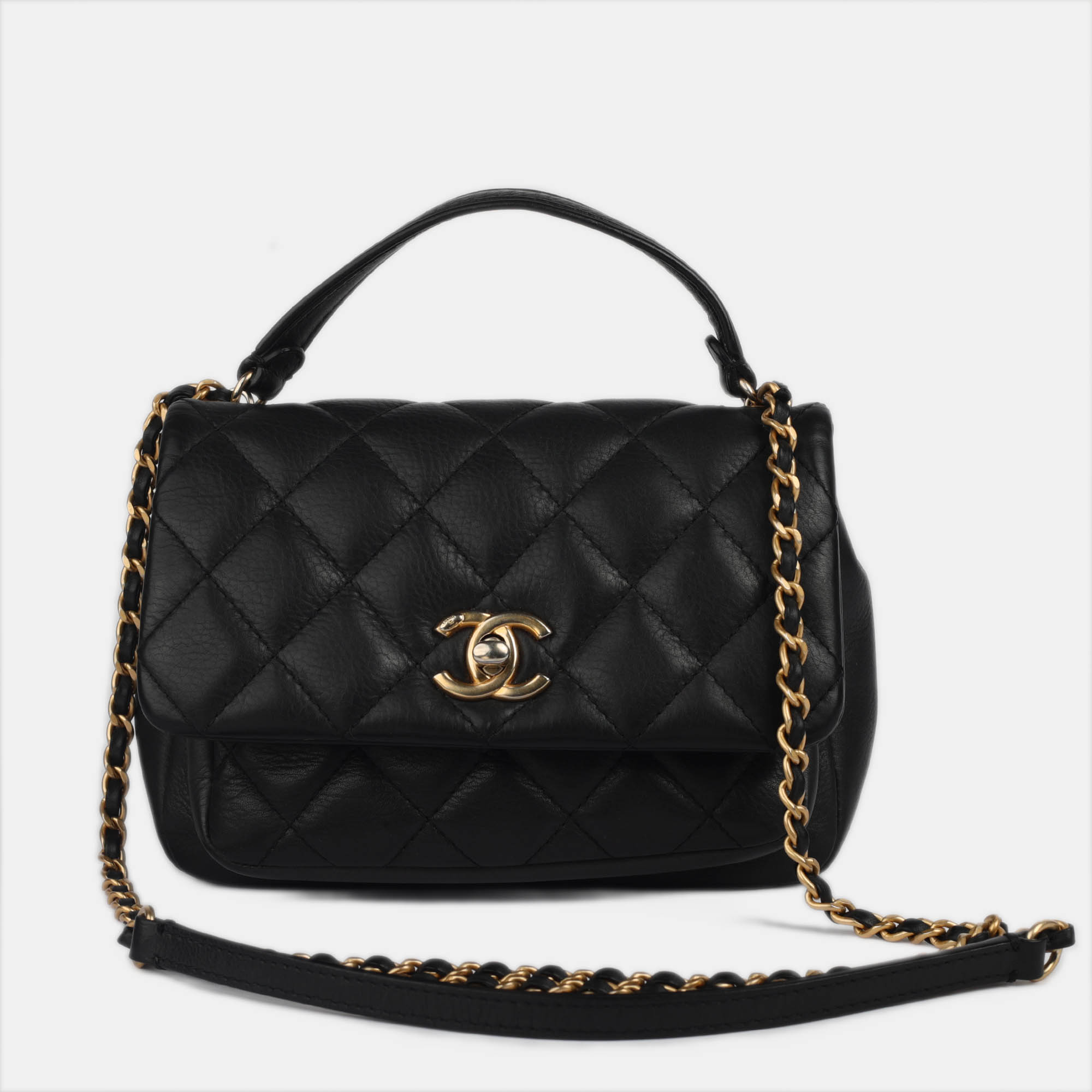 

Chanel Black Calfskin Small Affinity Bag