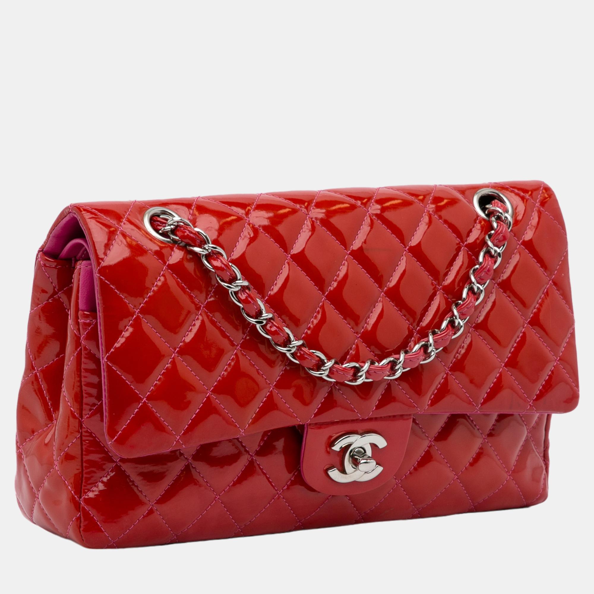 

Chanel Red Medium Classic Patent Double Flap