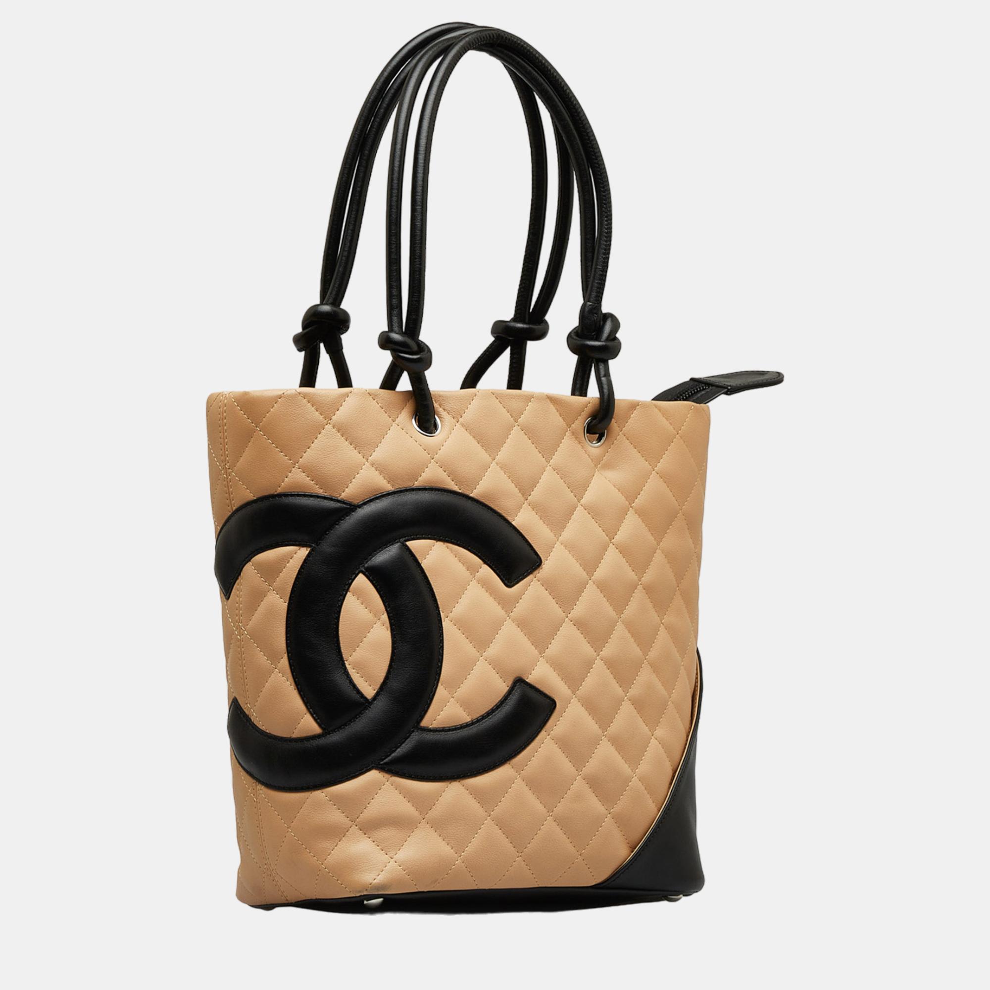 

Chanel Beige/Black Medium Cambon Ligne Shoulder Bag