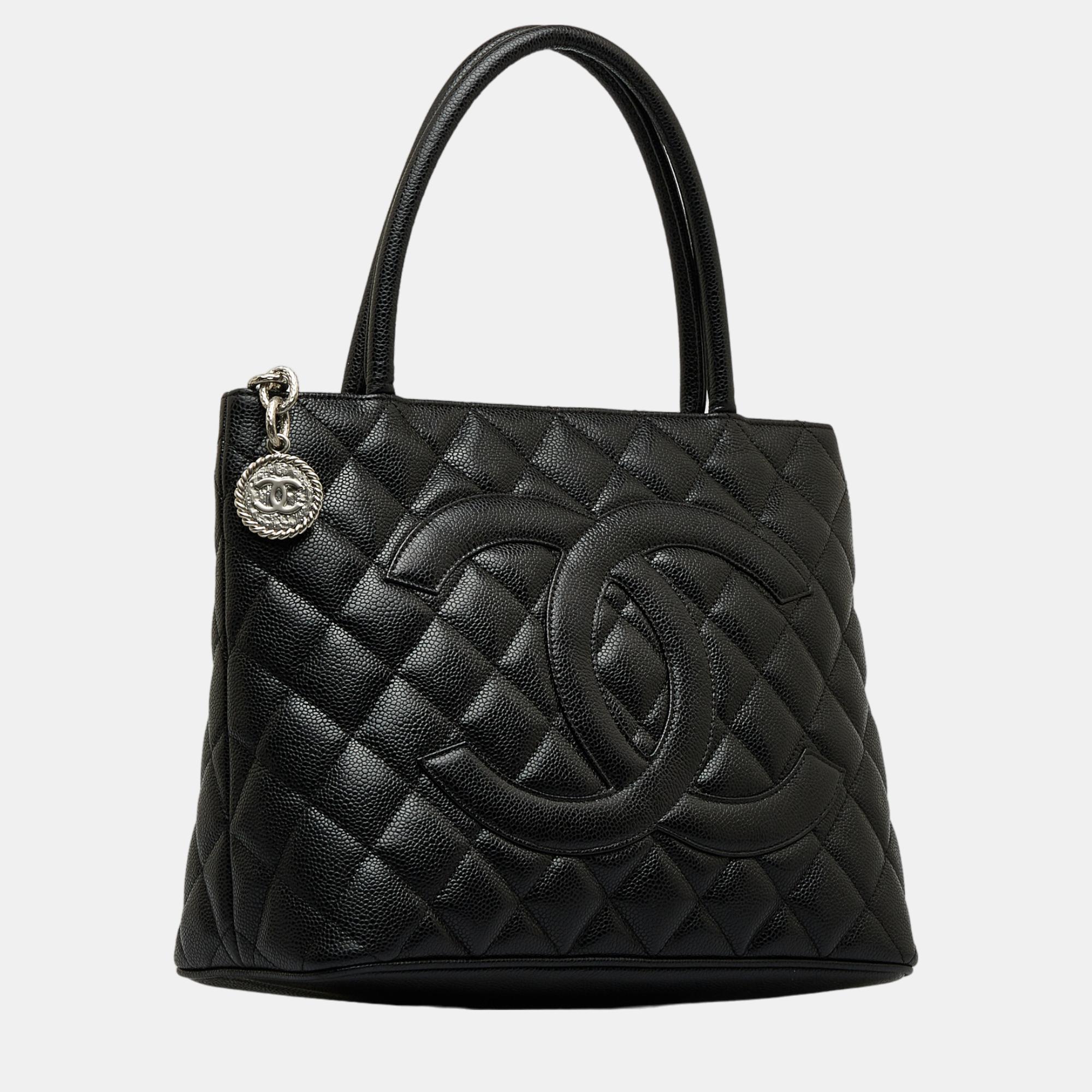 

Chanel Black Caviar Medallion Tote