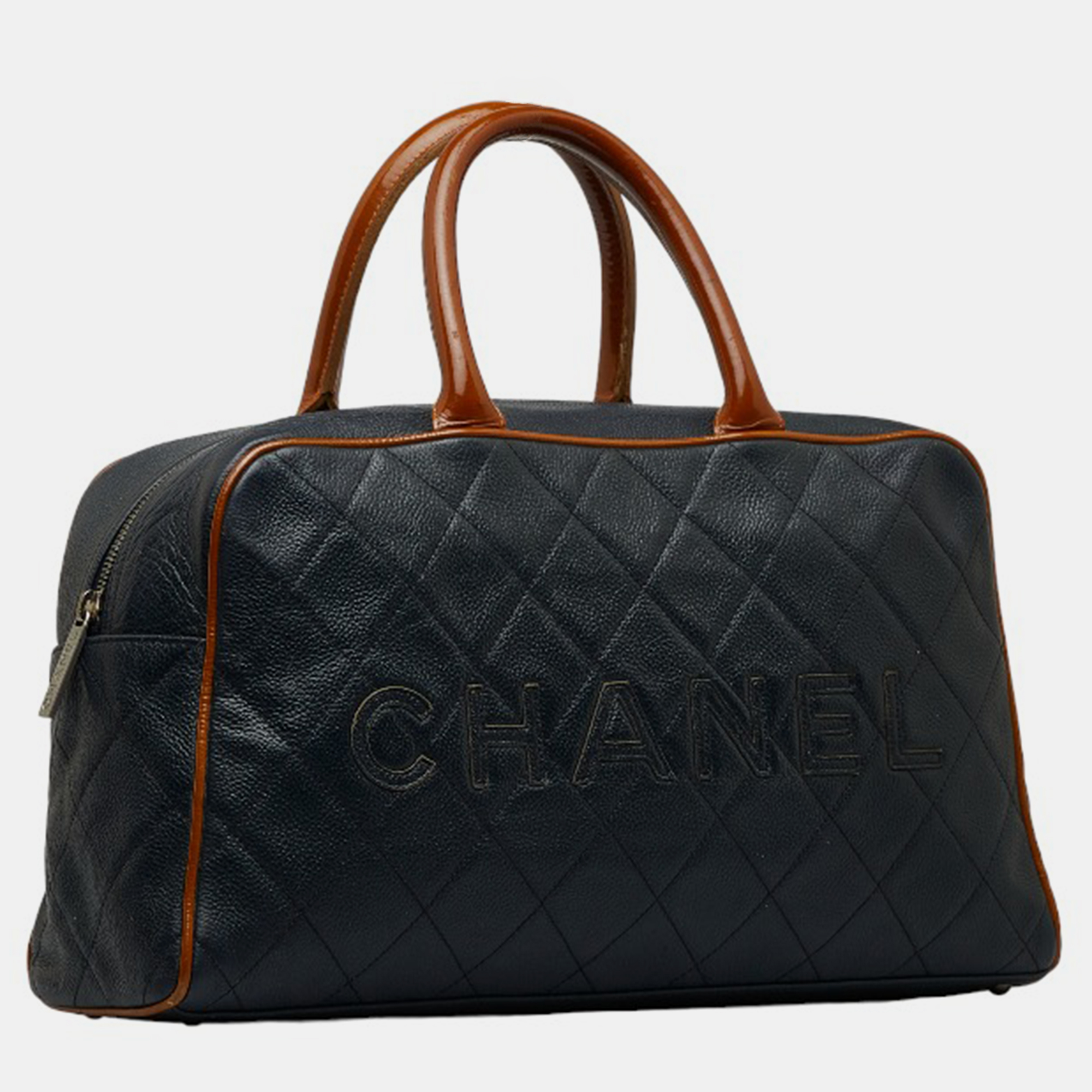 

Chanel Black Quilted Caviar Bowling Bag