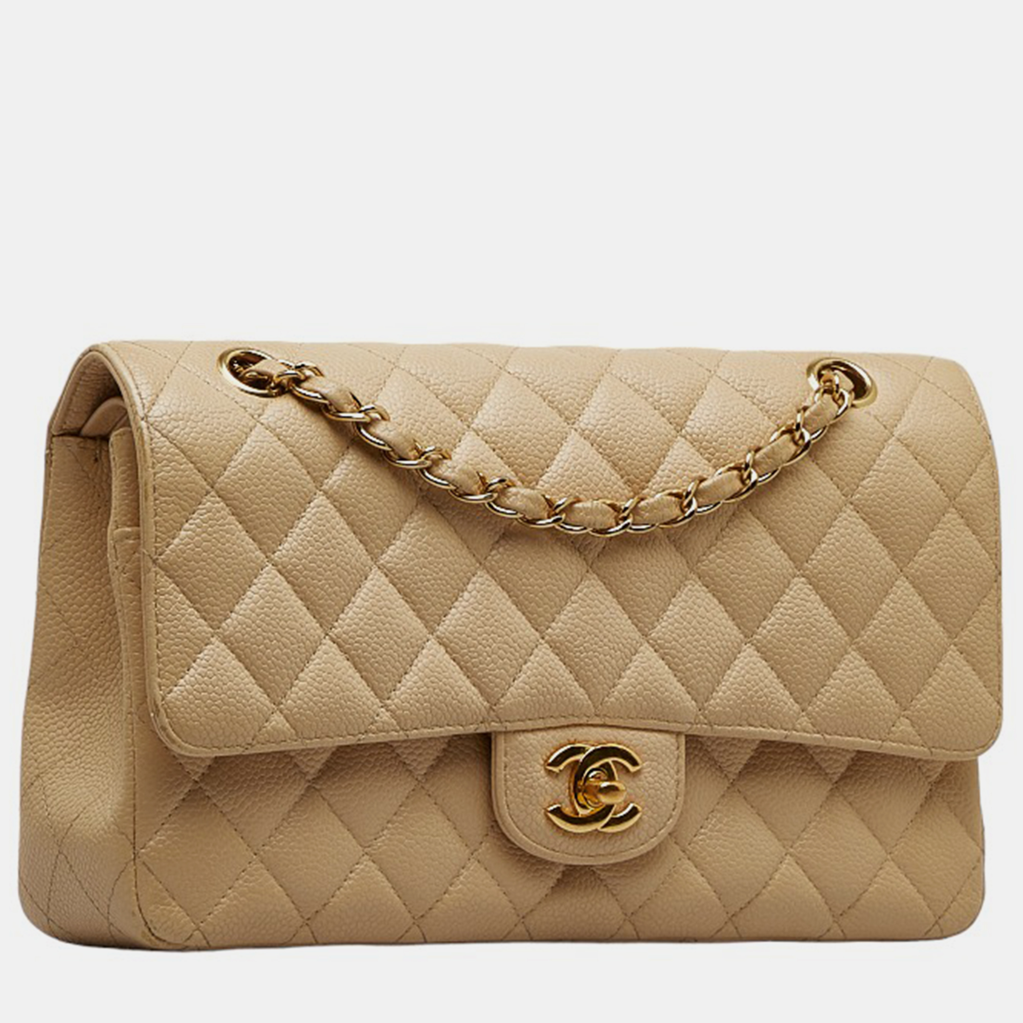 

Chanel Brown Medium Caviar Classic Double Flap Bag