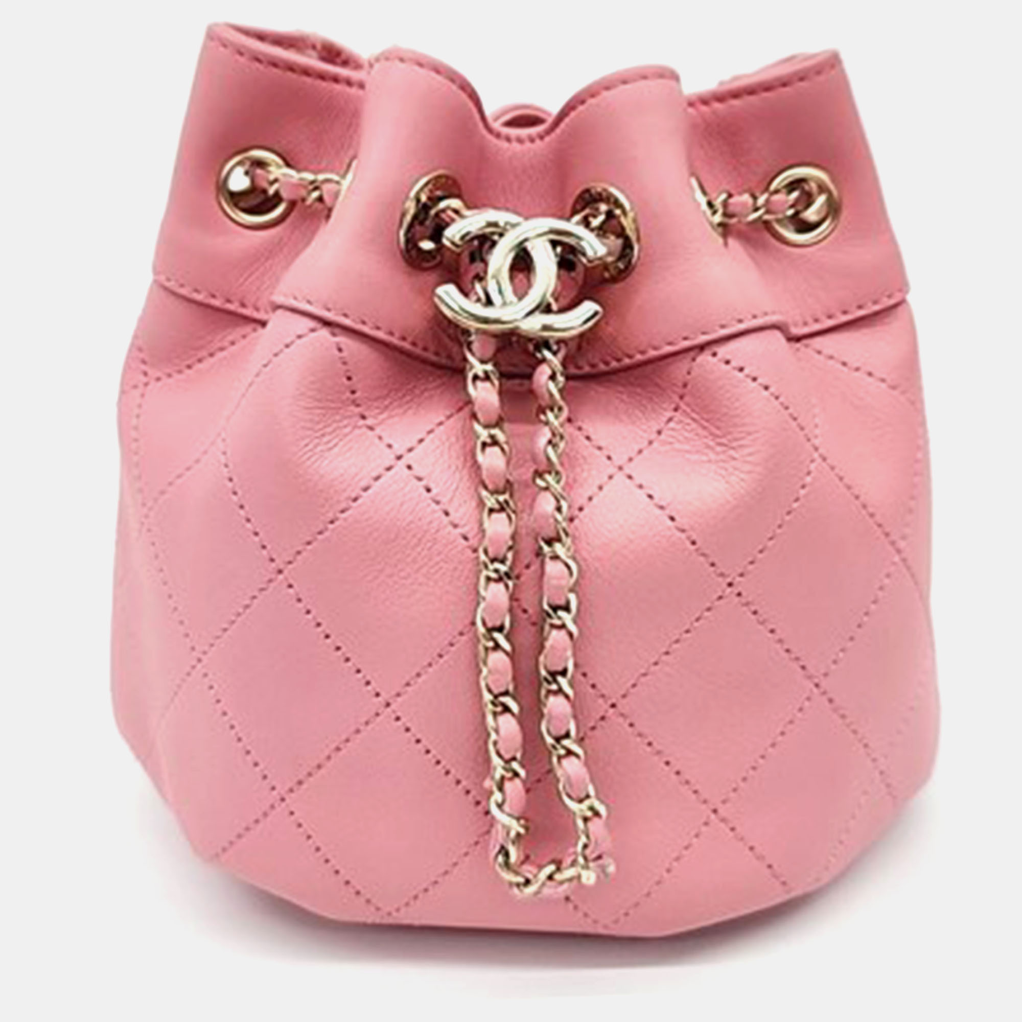 

Chanel Drawstring Bucket Bag, Pink