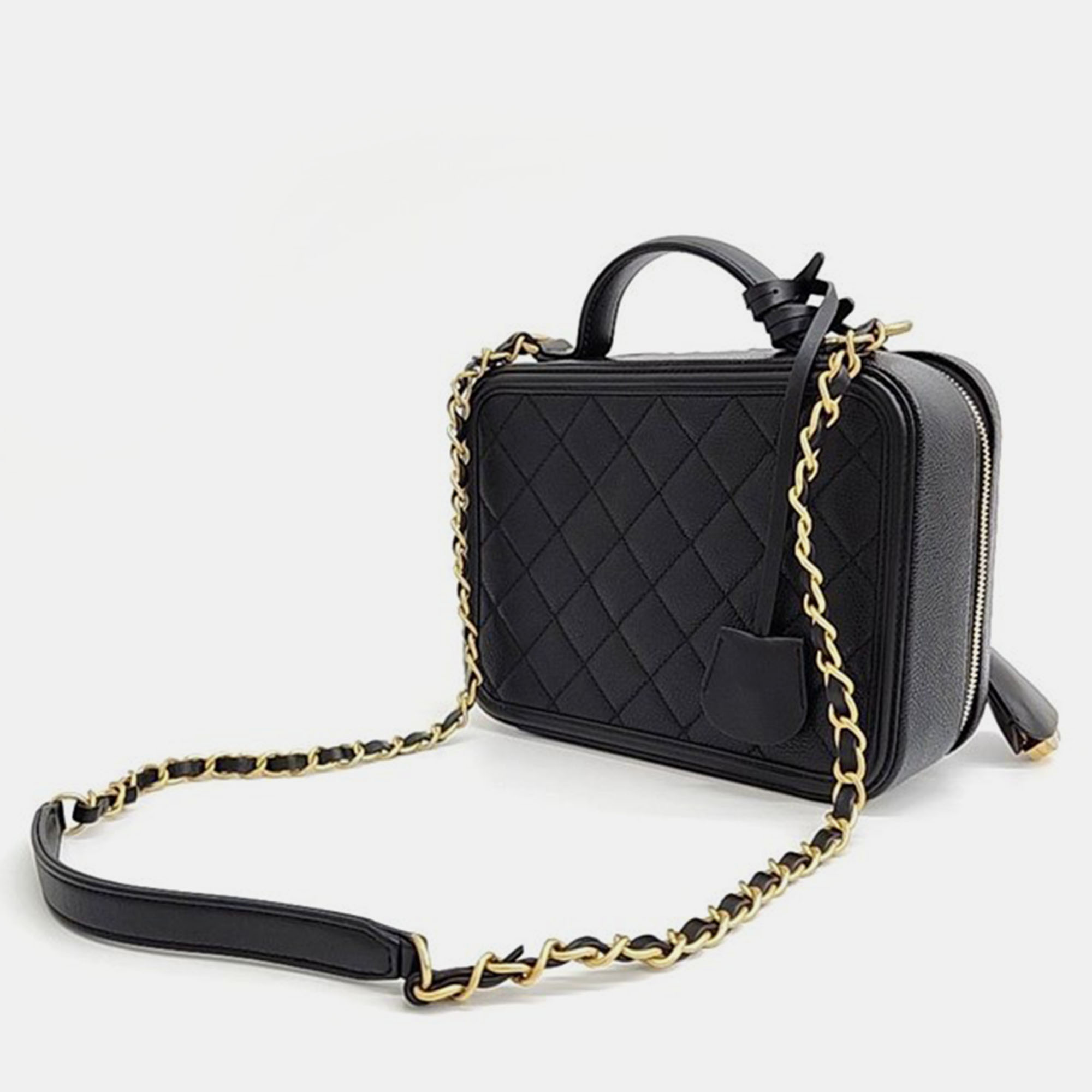 

Chanel Caviar Cosmetic Tote and Shoulder Bag A93343, Black