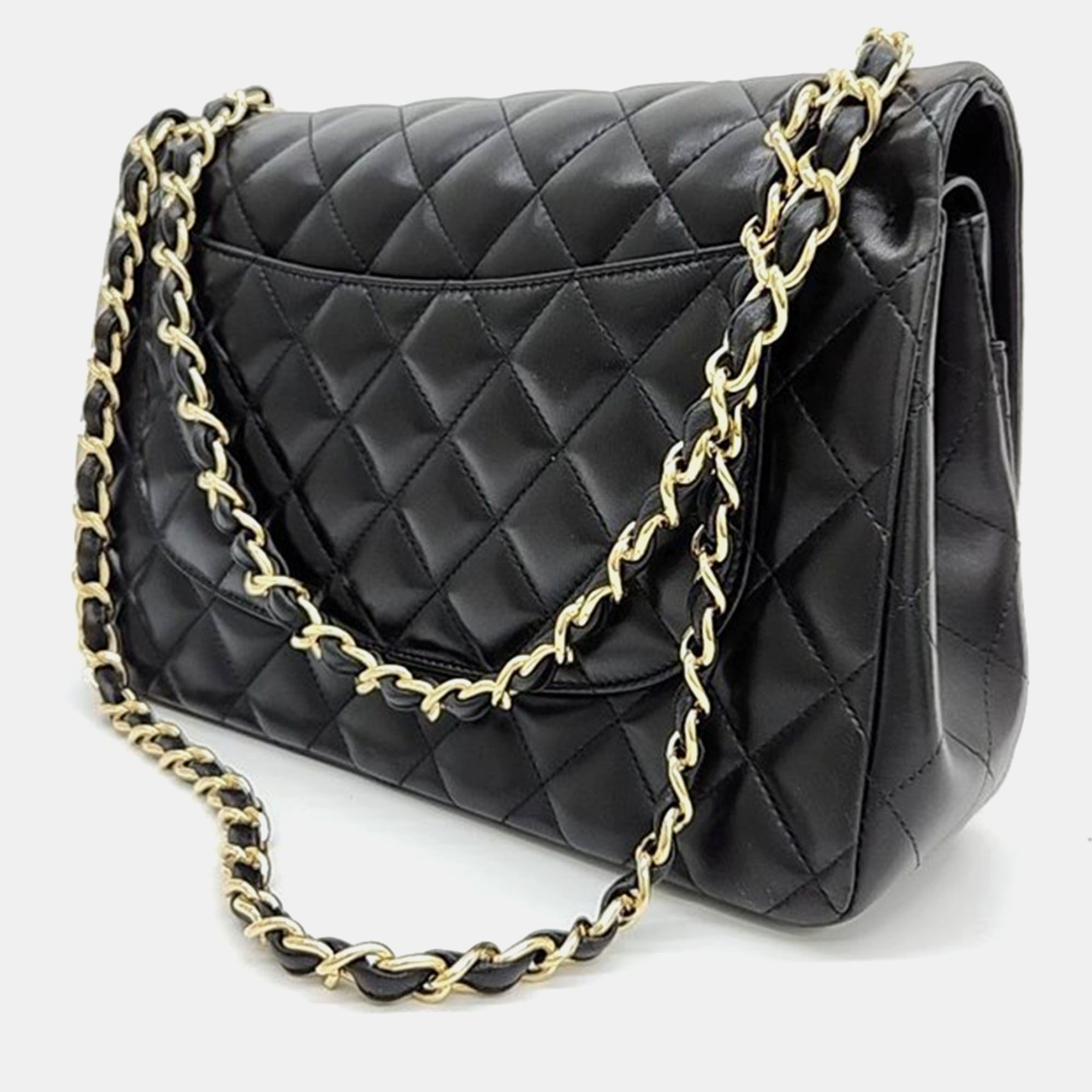 

Chanel Lambskin Classic Jumbo, Black