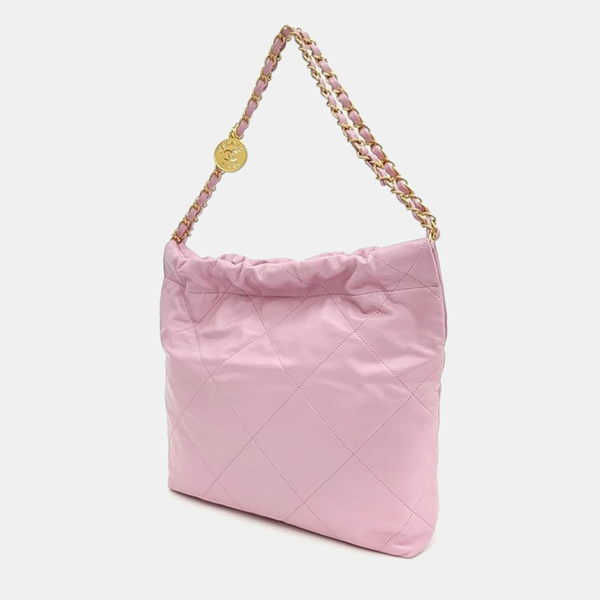 

Chanel 22 Leather Pink Bag Small