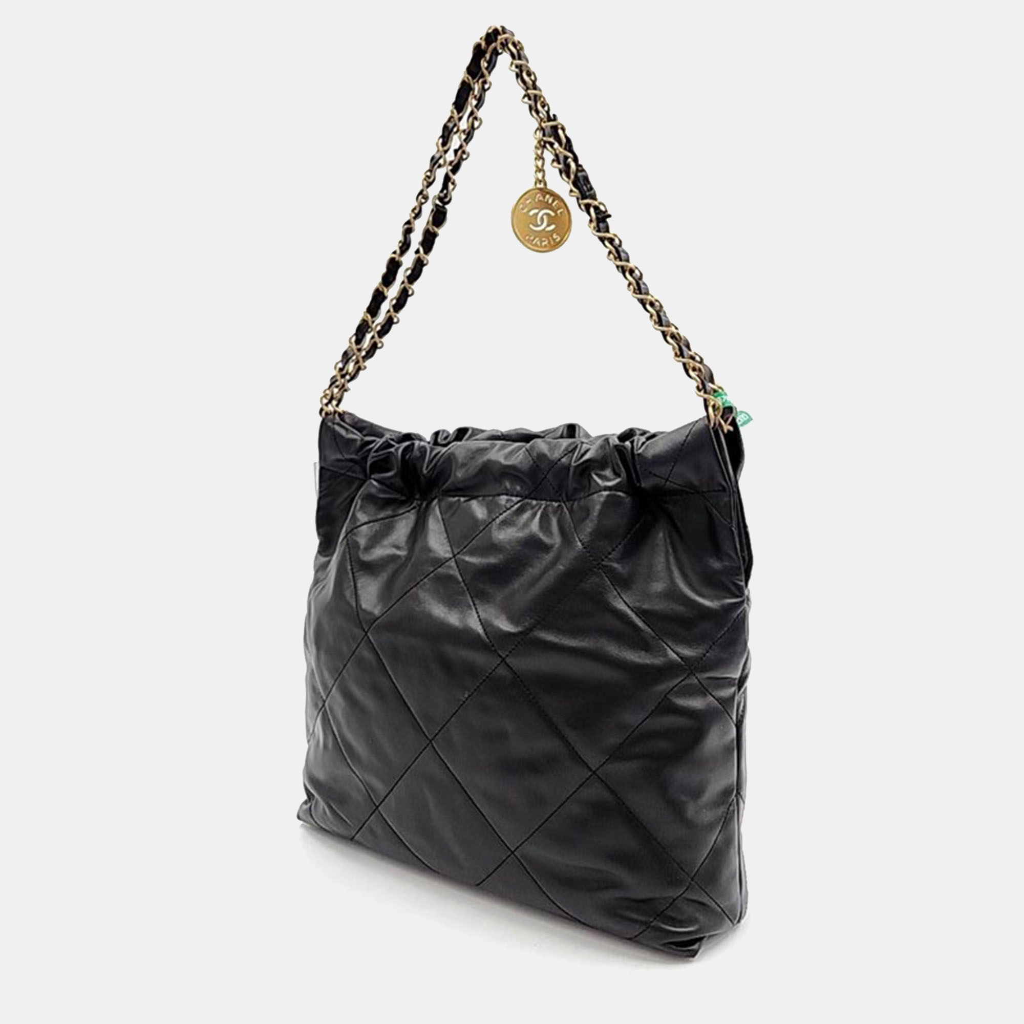 

Chanel 22 Leather Black Bag Small