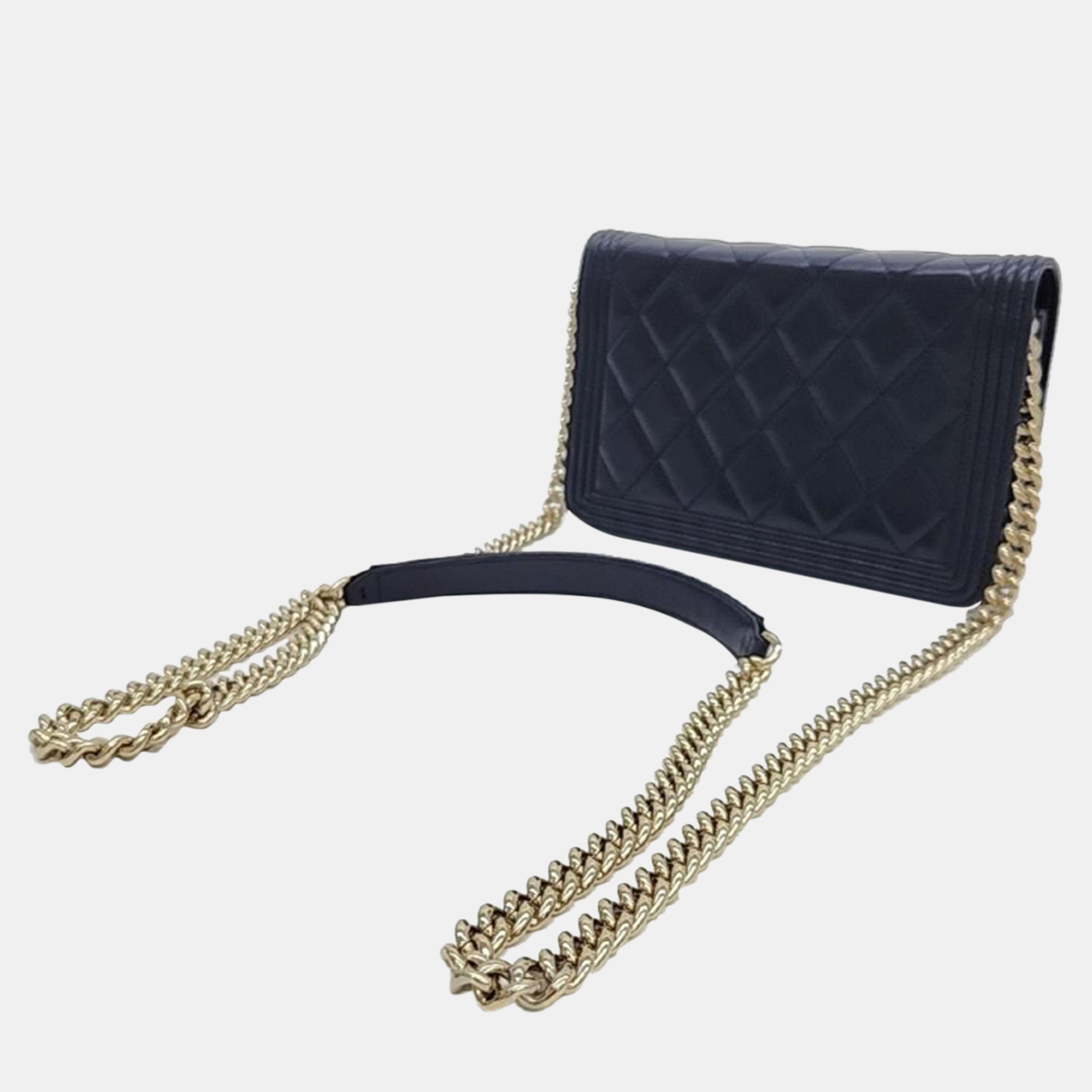 

Chanel WOC Boy Mini Crossbody Bag, Navy blue