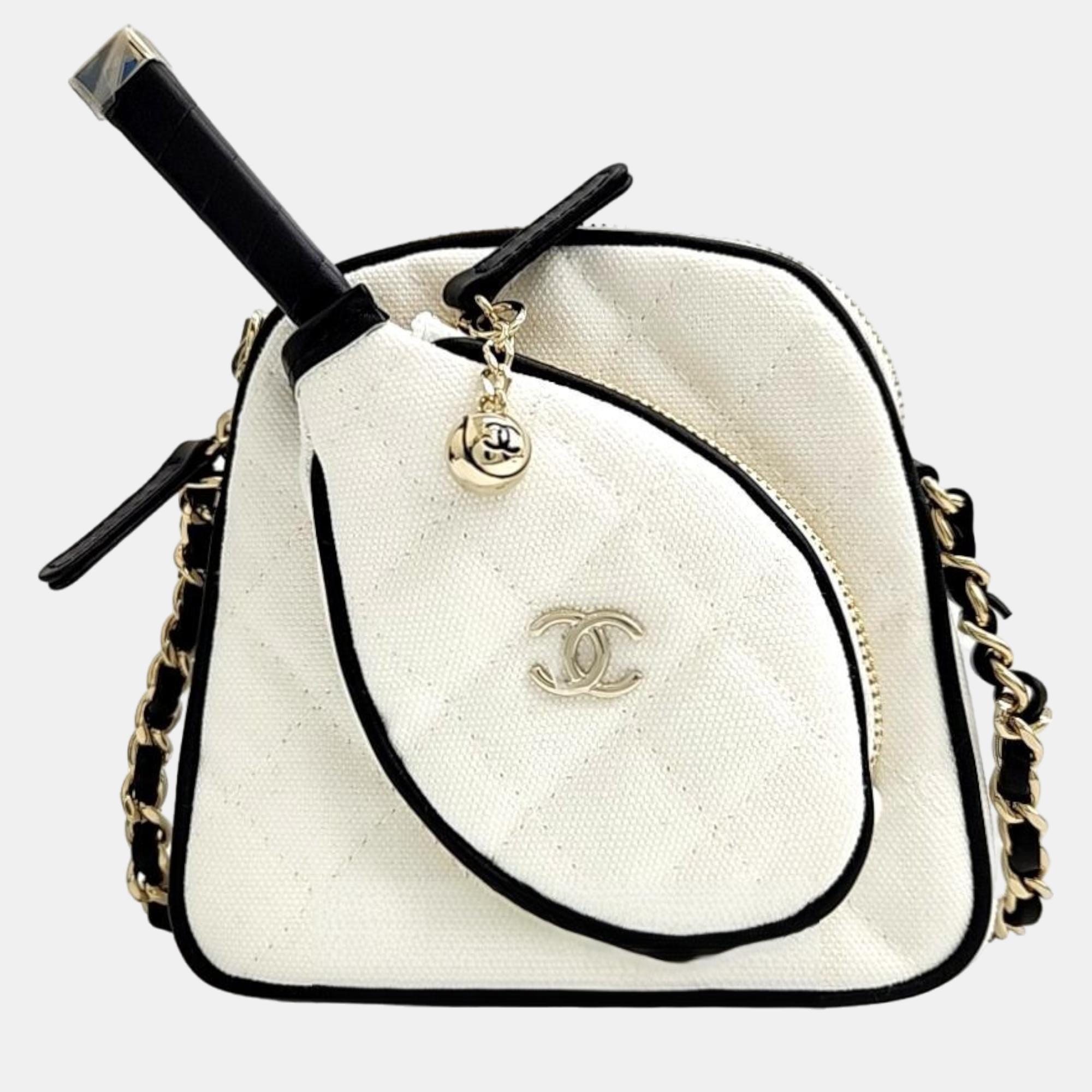 

Chanel Tennis Racket Chain Mini Bag (Mirror), Black